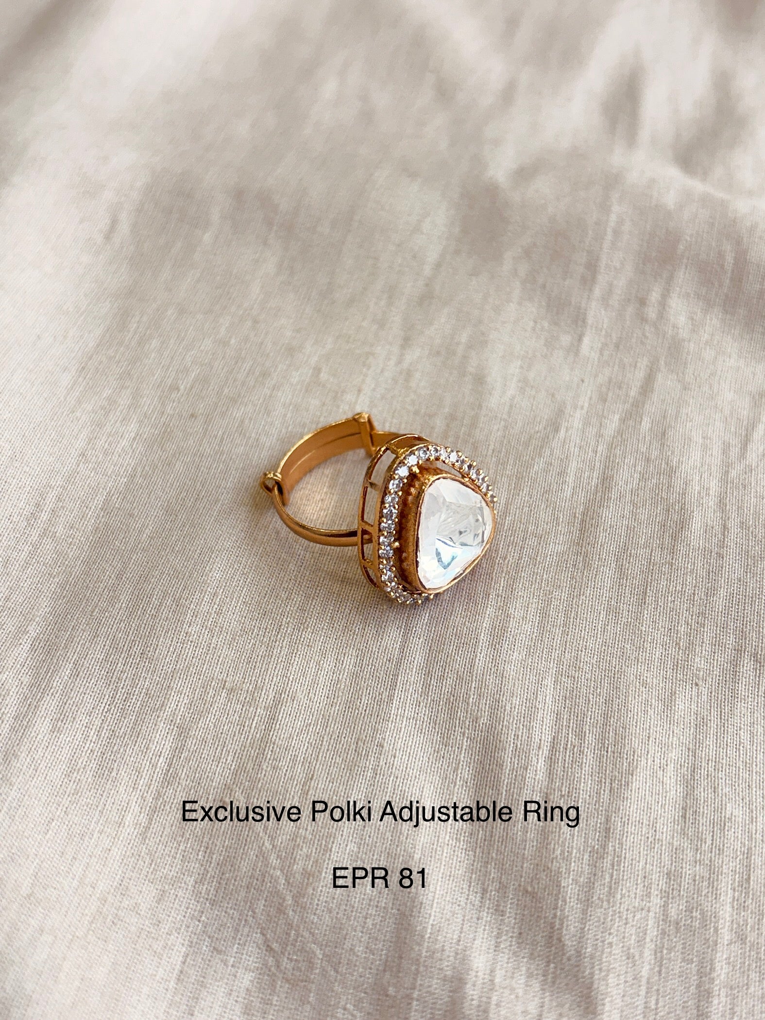 Demi fine moissanite ring