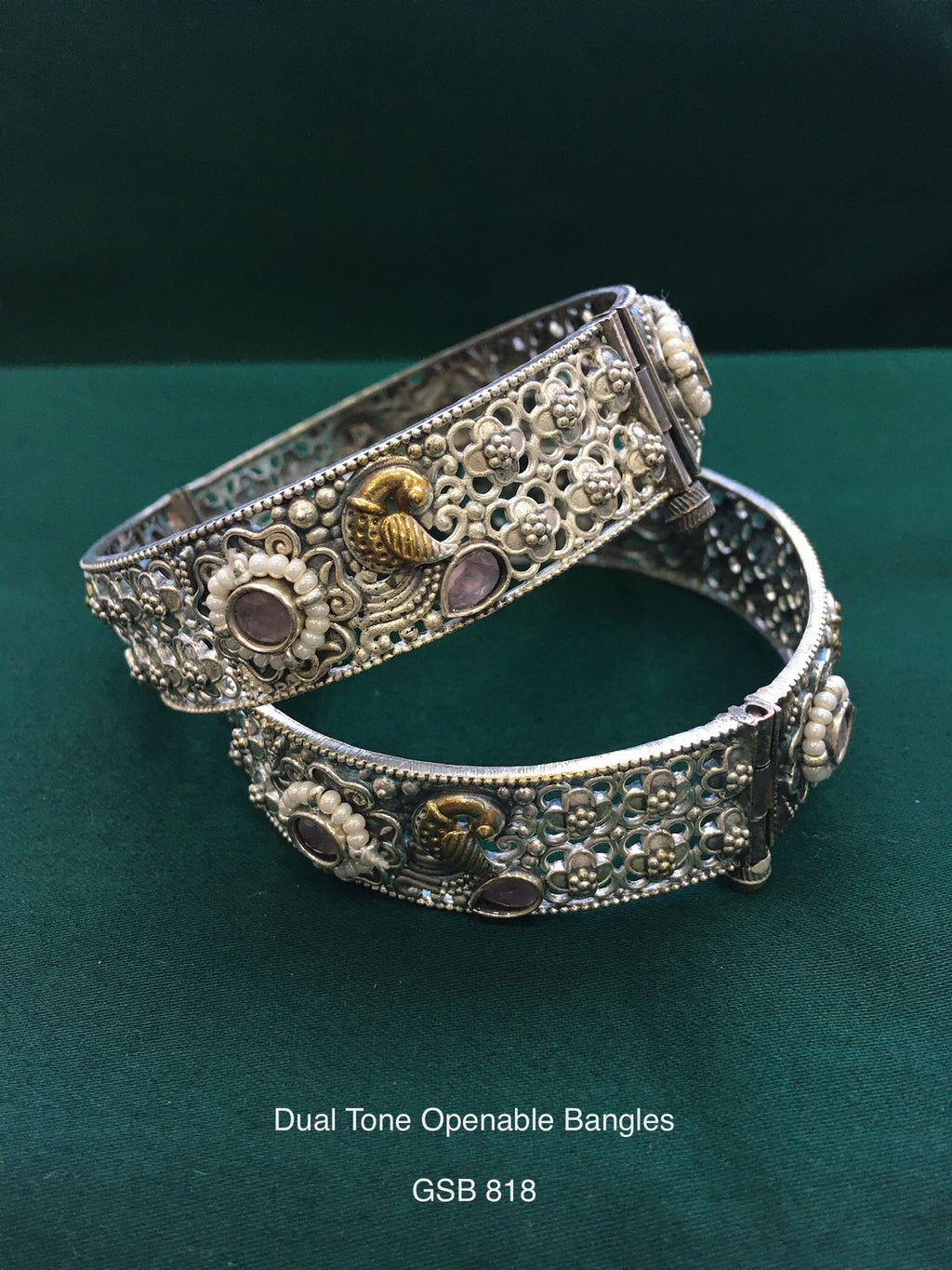 Dual Tone Openable Bangles