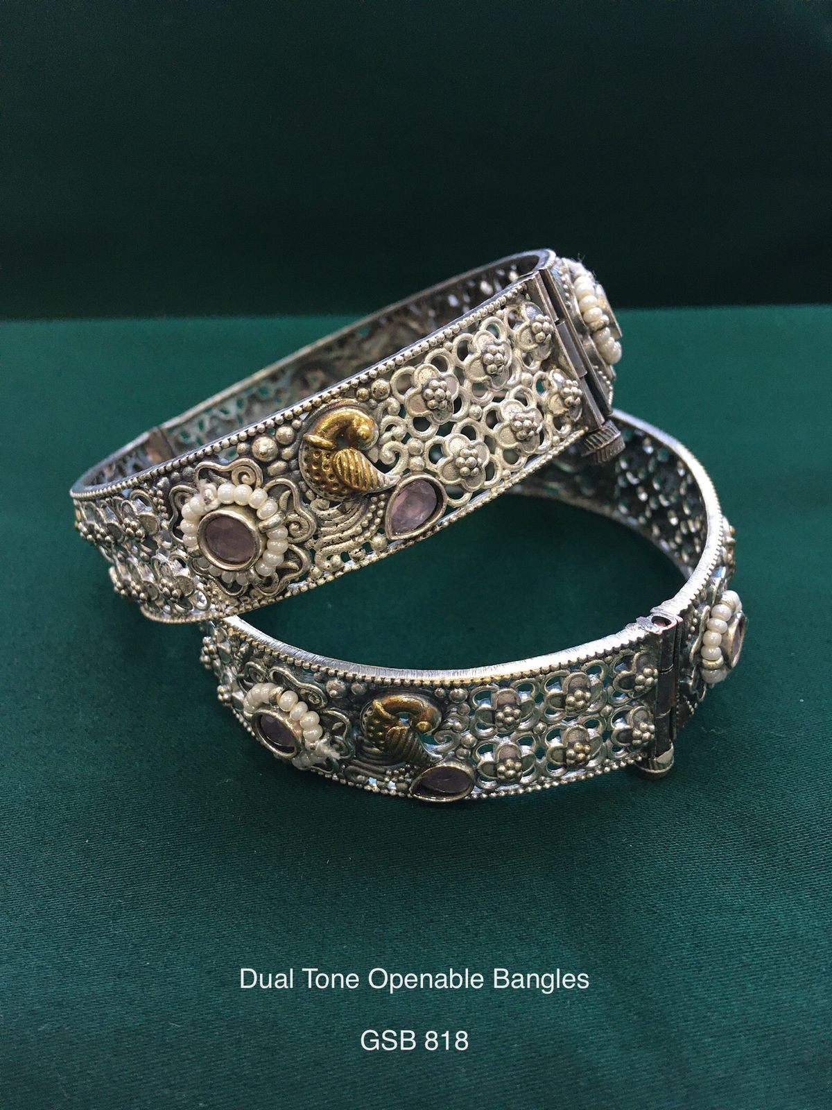 Dual Tone Openable Bangles