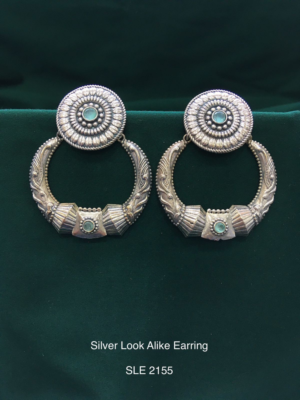 Silver Look Alike Chandbali