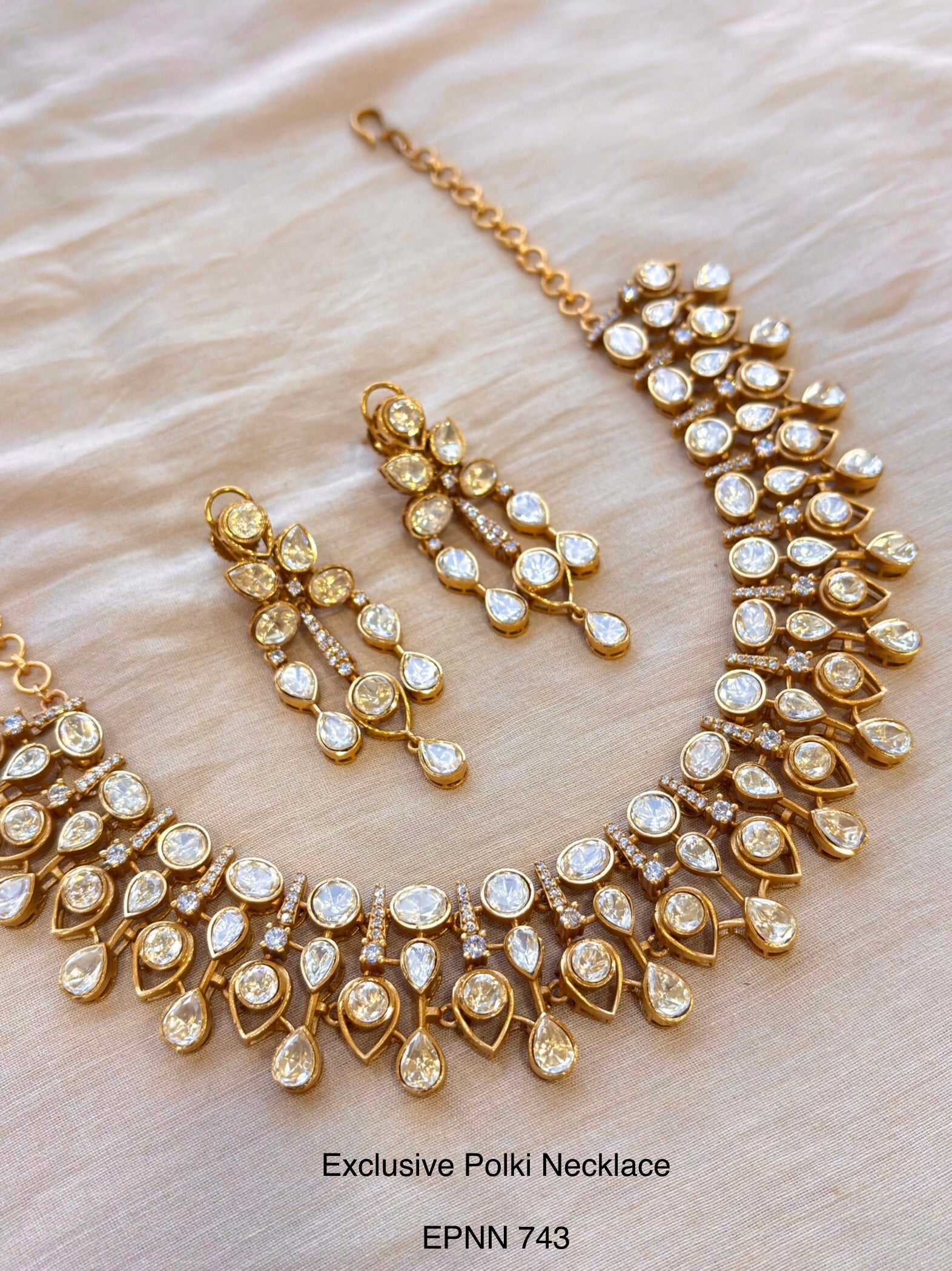 Demi fine Yellow Polki Necklace