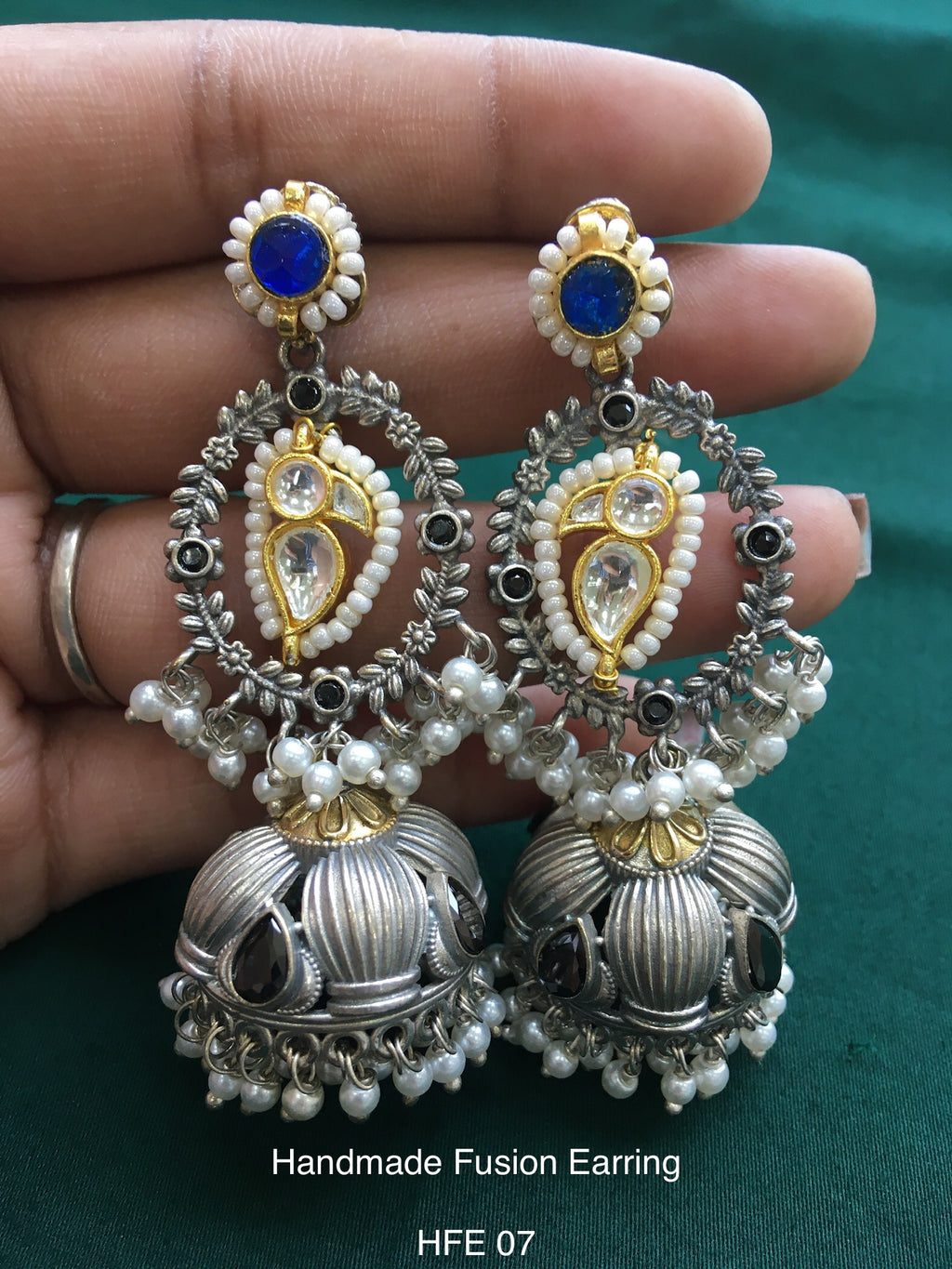 Handcrafted Jadau Fusion Earring