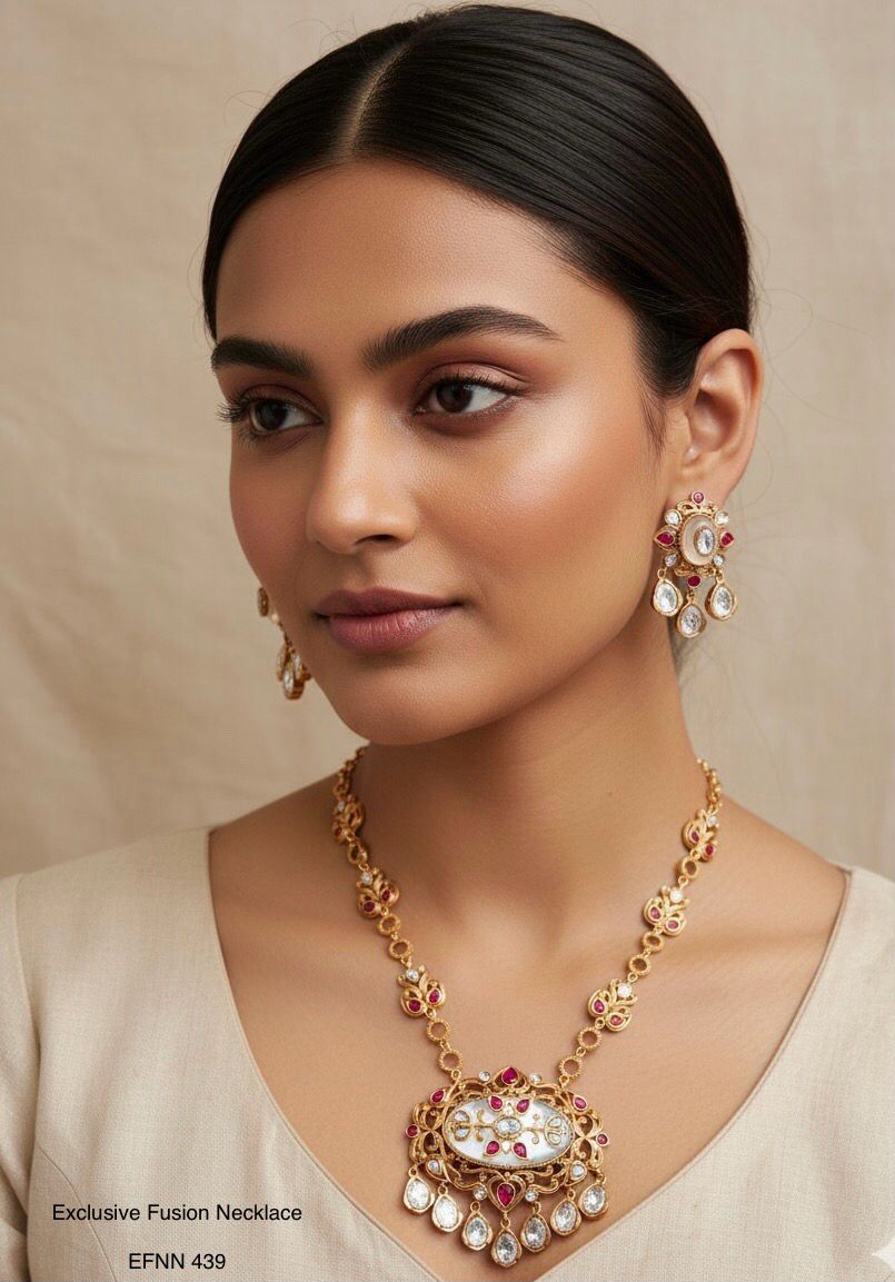 Inkari Polki Long Necklace