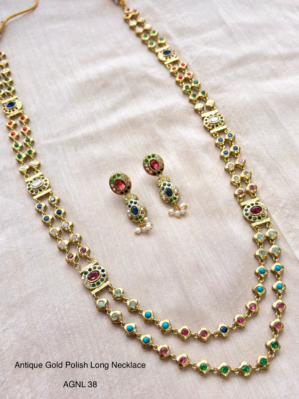 Ethno Gold Long Necklace
