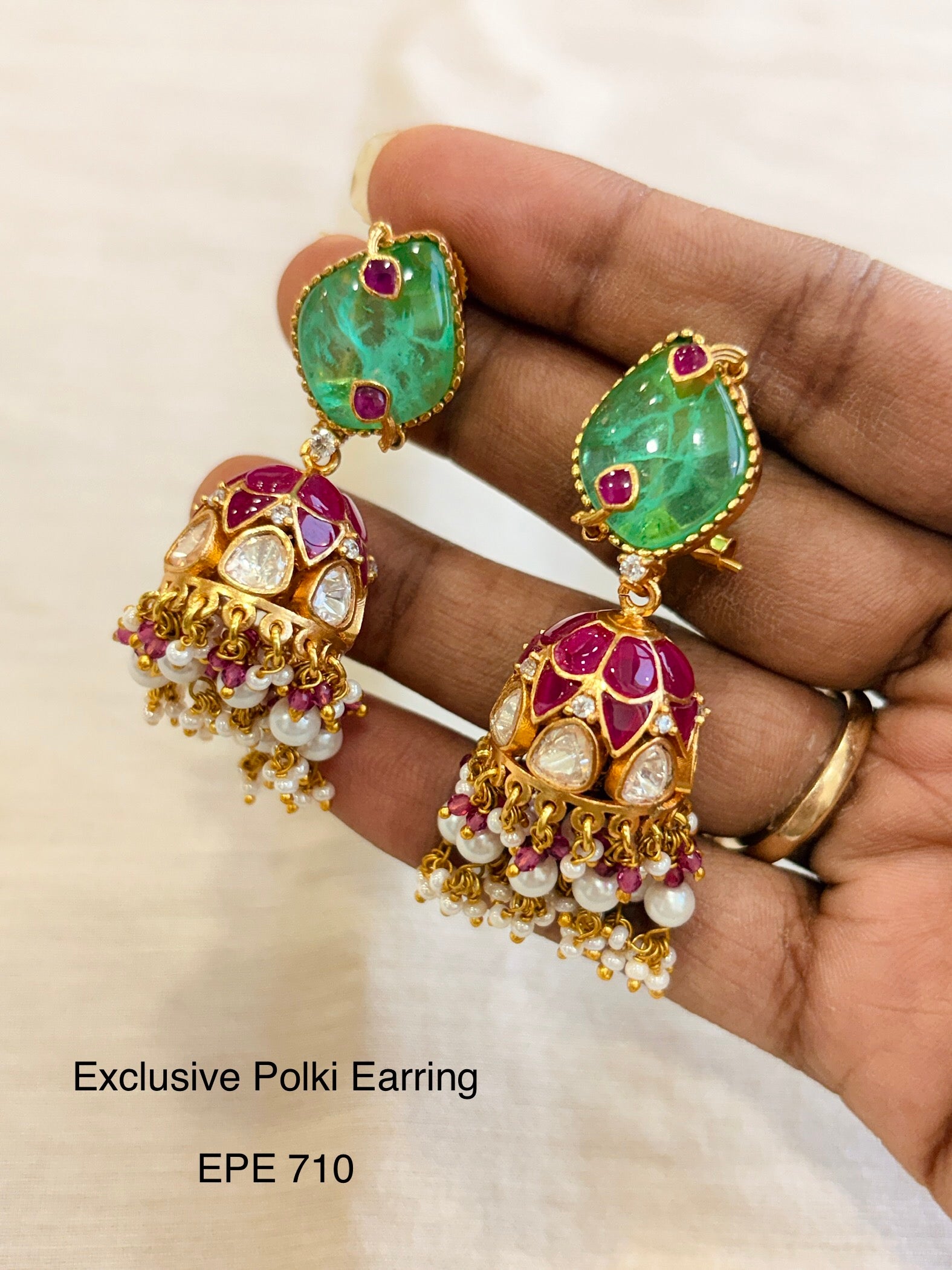Demi fine Moisannite Jhumka