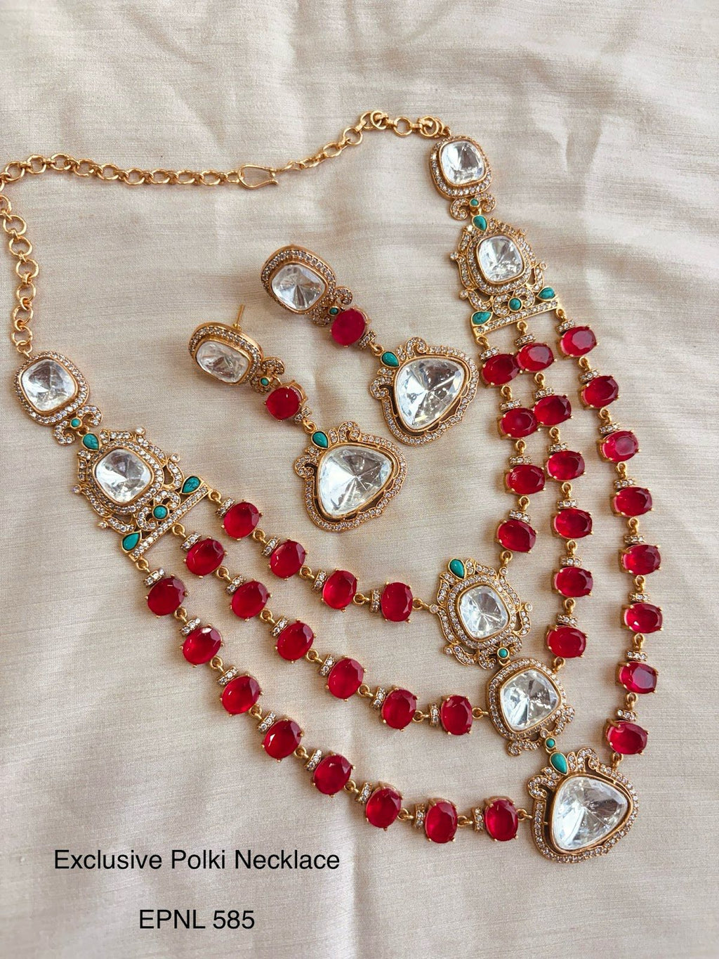 Demi Fine Polki Three Layer Necklace