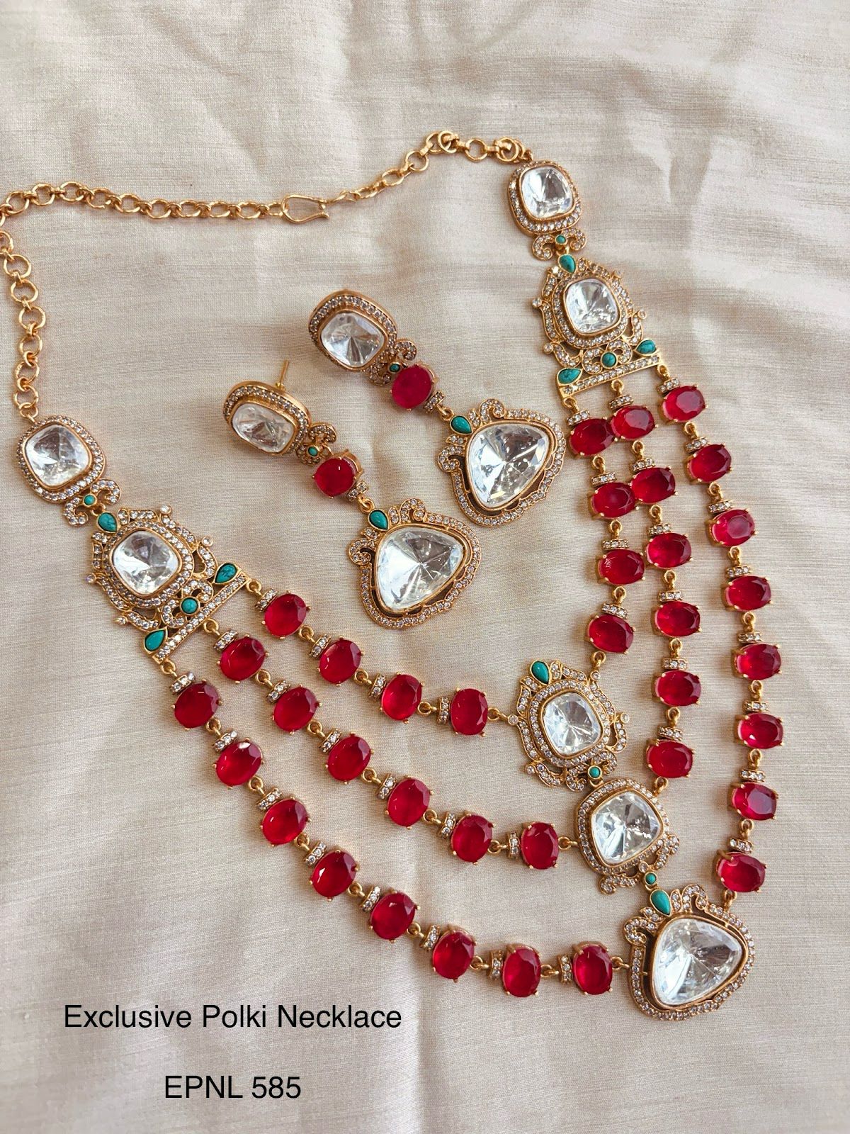 Demi Fine Polki Three Layer Necklace