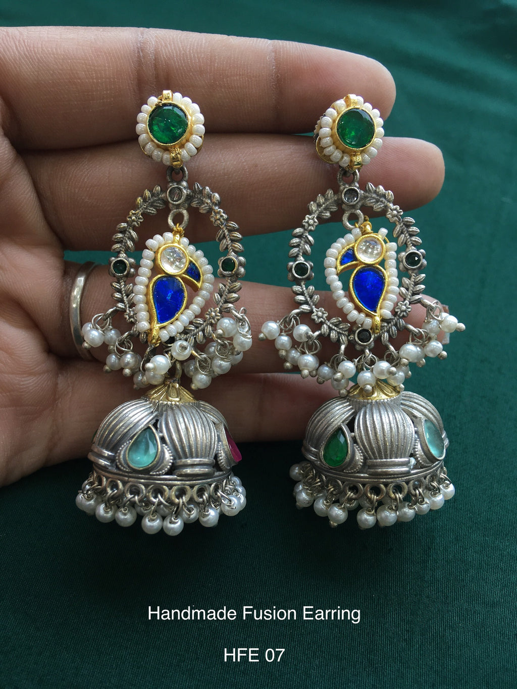 Handcrafted Jadau Fusion Earring