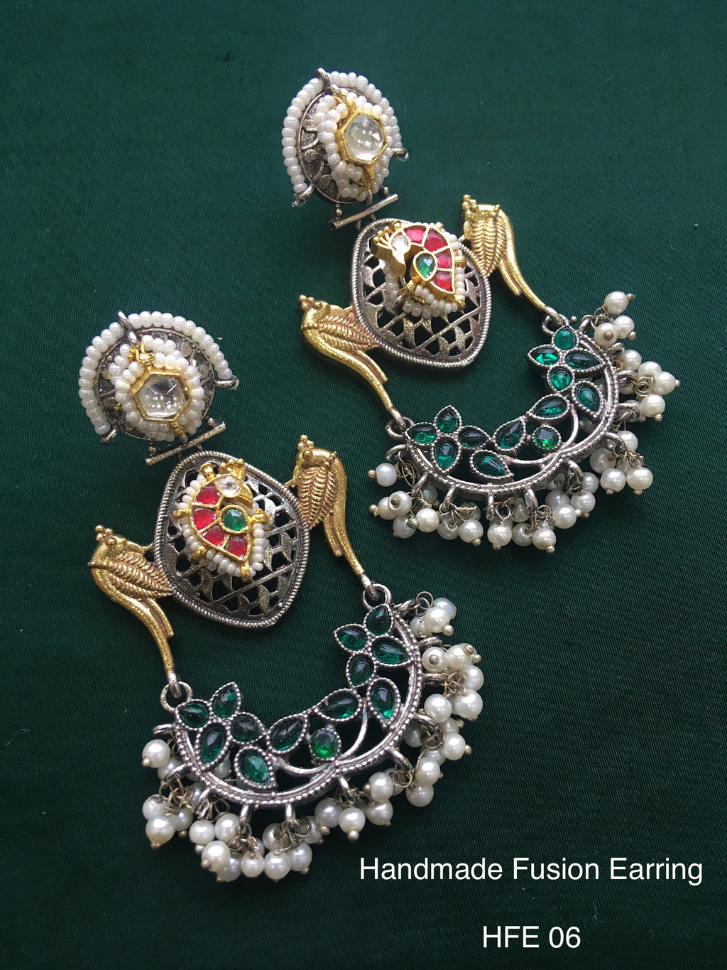 Handcrafted Jadau Fusion Earring