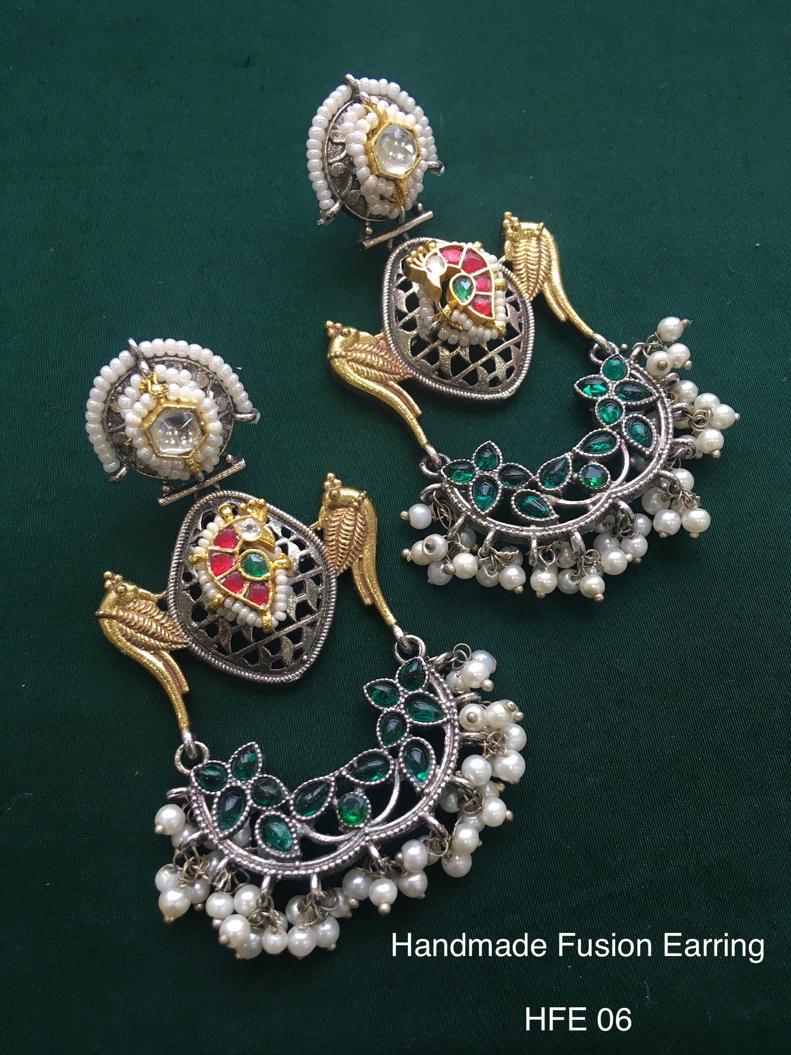 Handcrafted Jadau Fusion Earring