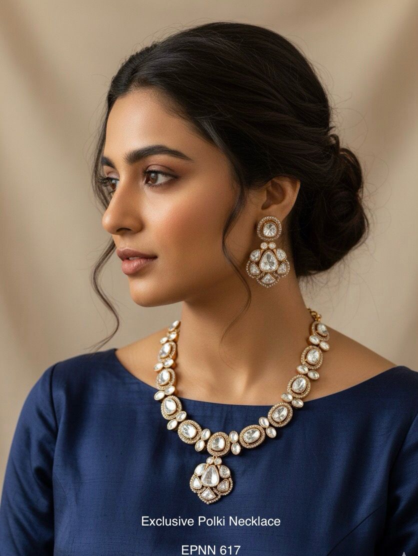 Demi Fine Moisannite Polki Necklace