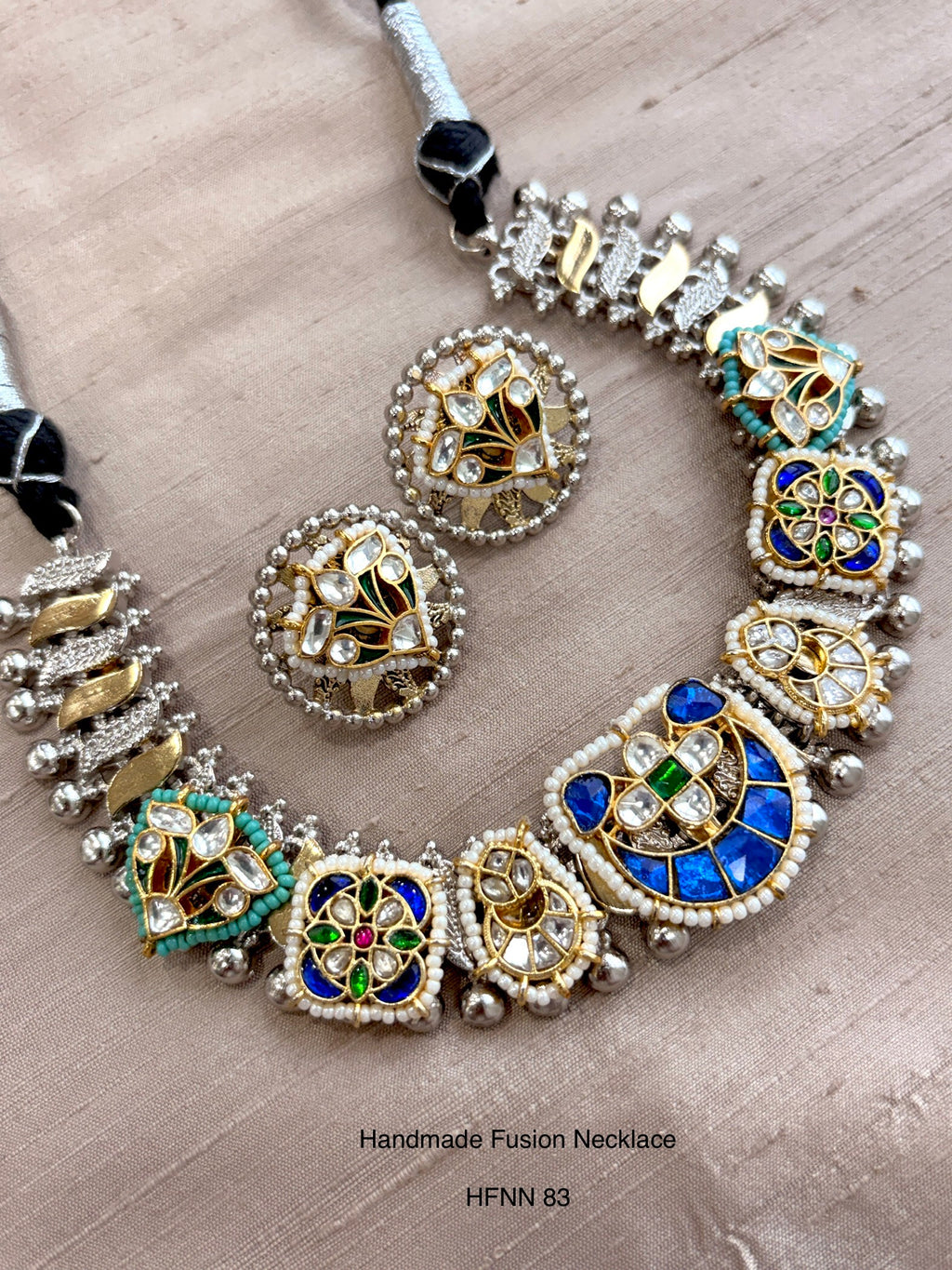 Handcrafted Silver Jadau Fusion
