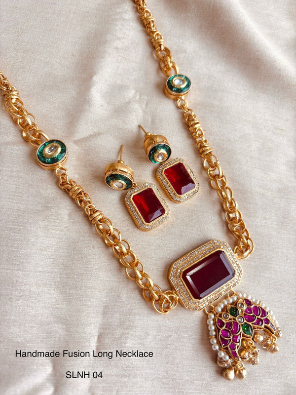 Stone Fusion Long Necklace