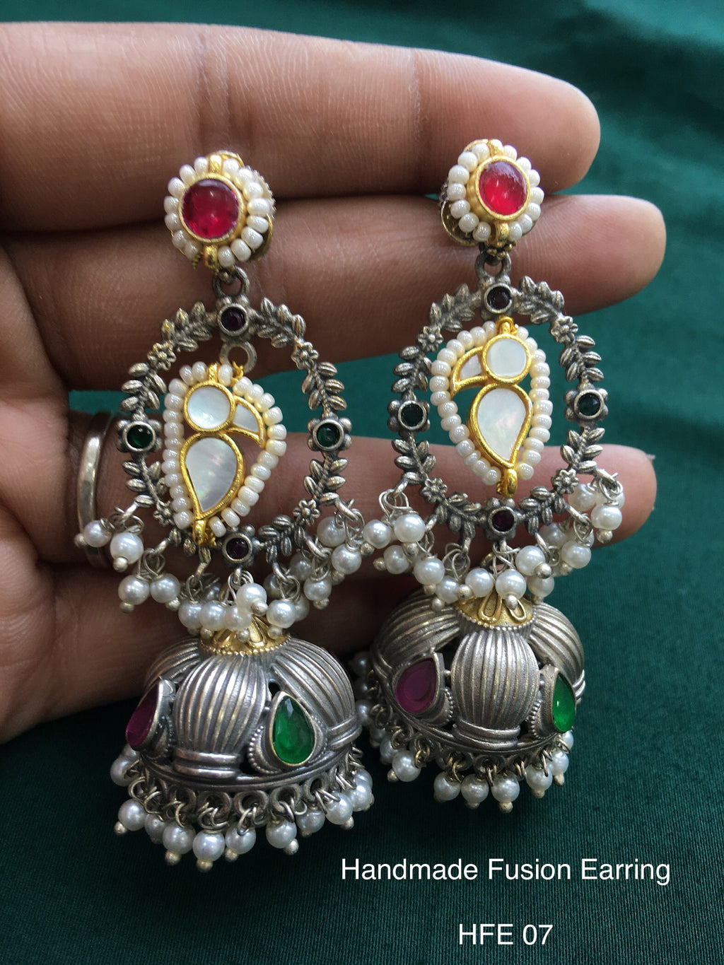 Handcrafted Jadau Fusion Earring