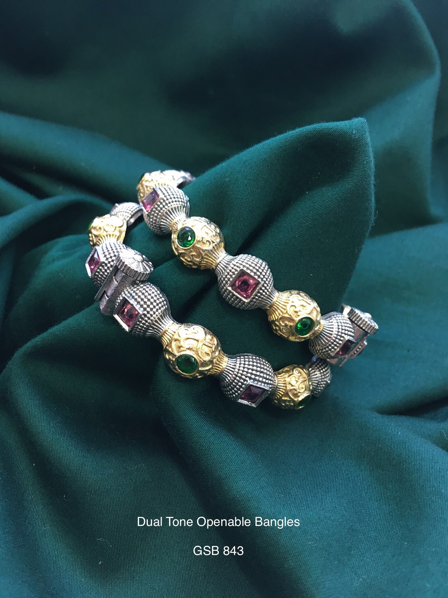 Antique Dual Tone Bangles