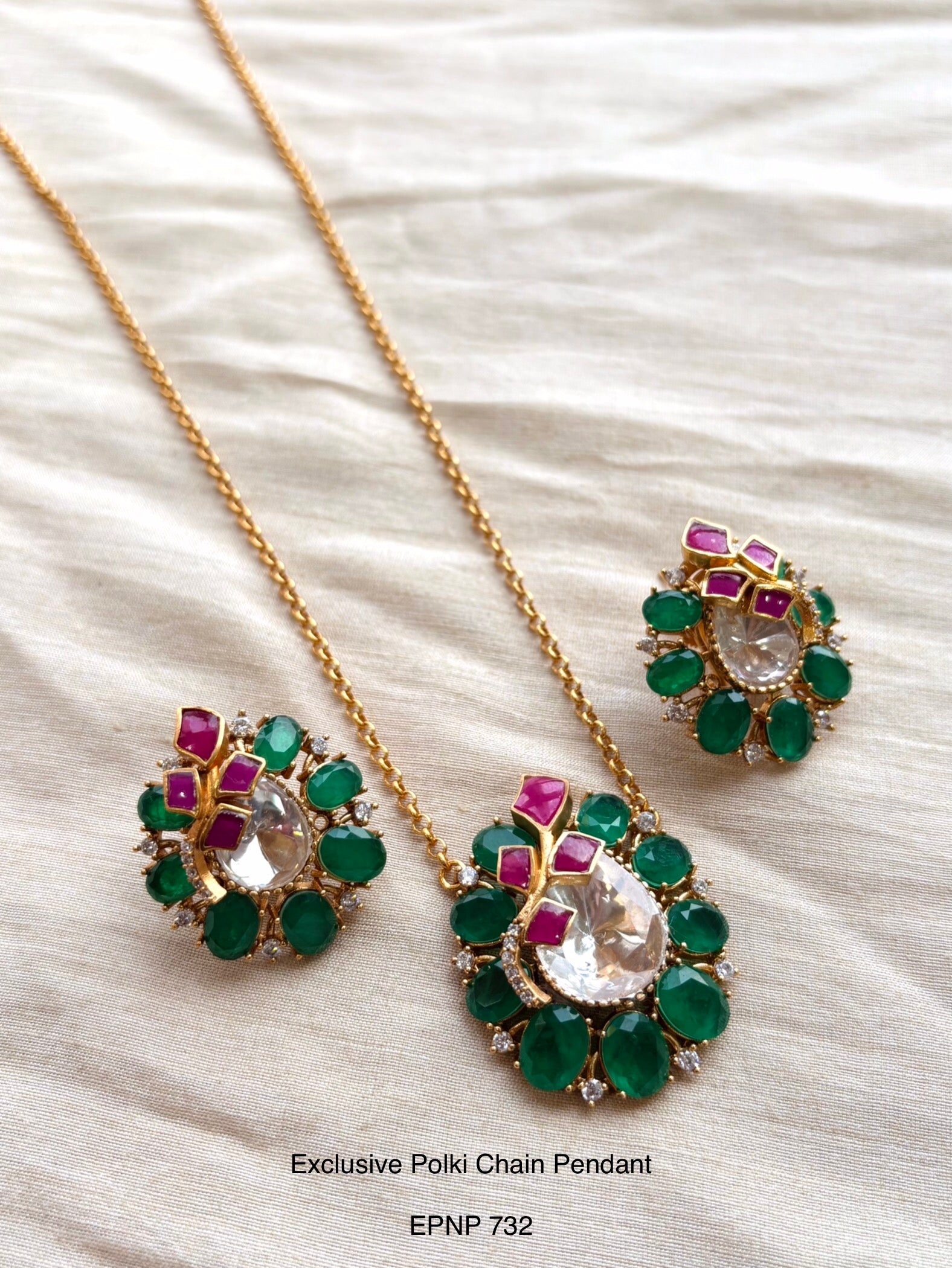 Demi Fine Polki Chain Pendant
