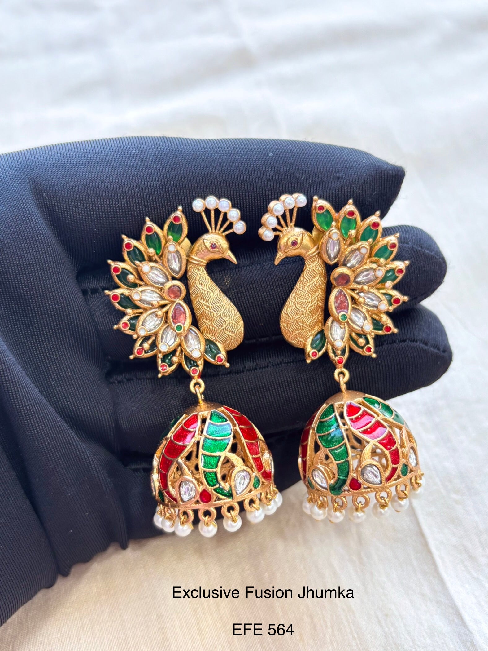 Handcrafted Neo Traditional Jadau Jhumka