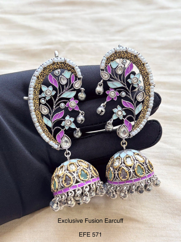 Handcrafted Neo Traditional Jadau Earcuff