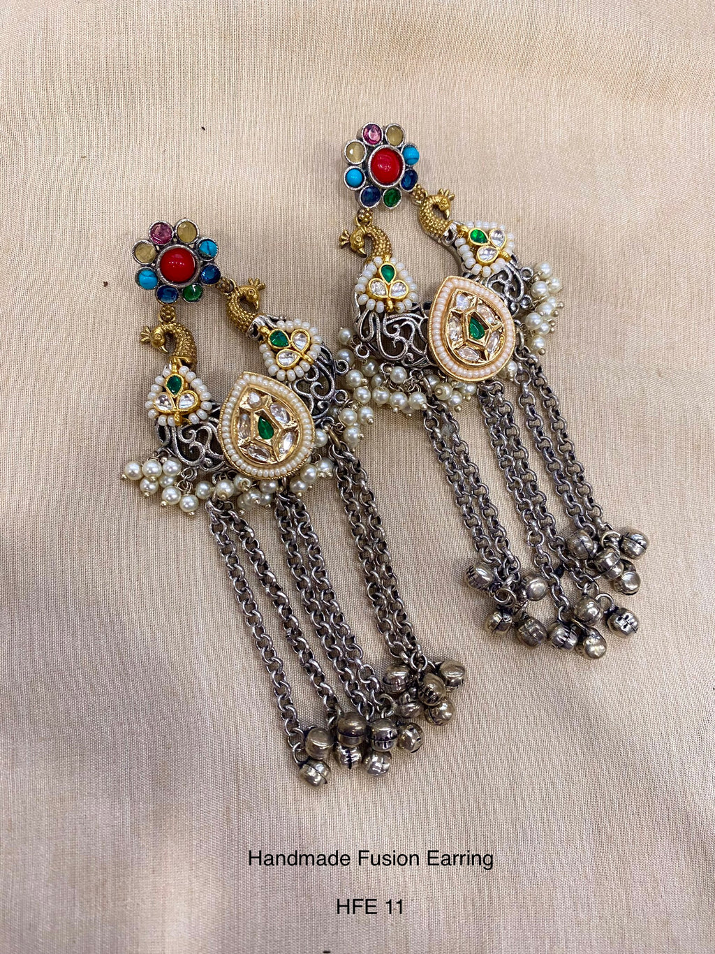 Handcrafted Jadau Fusion Earring