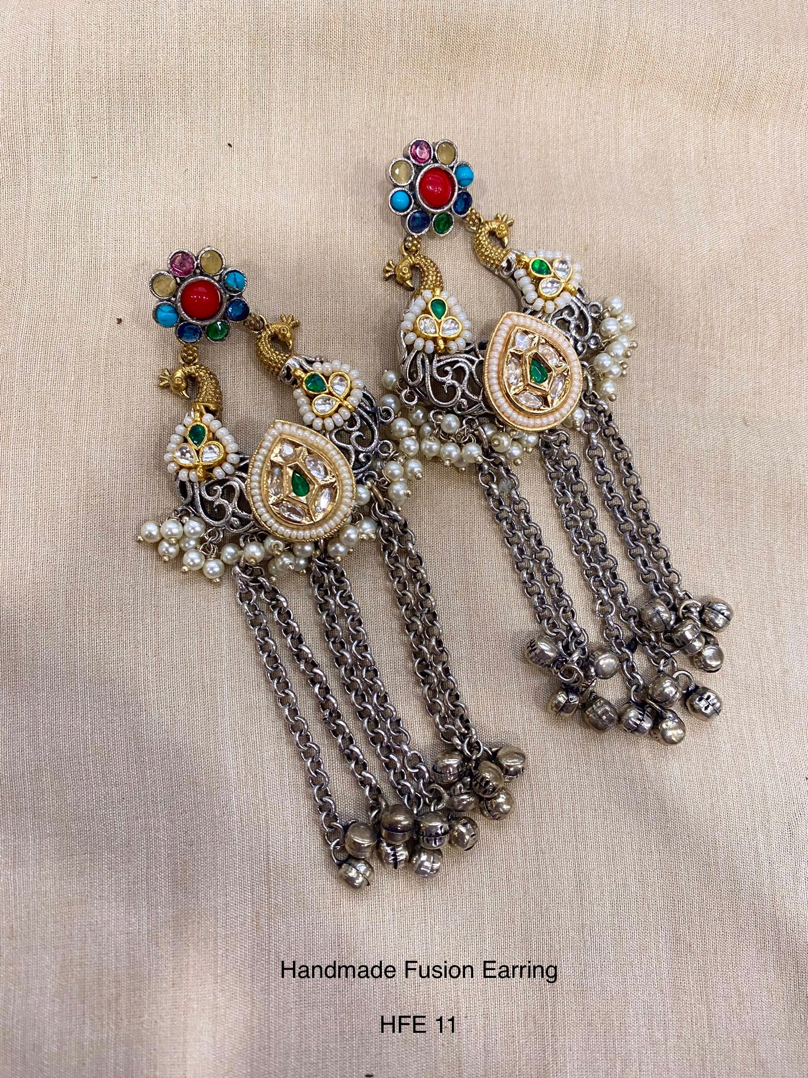 Handcrafted Jadau Fusion Earring