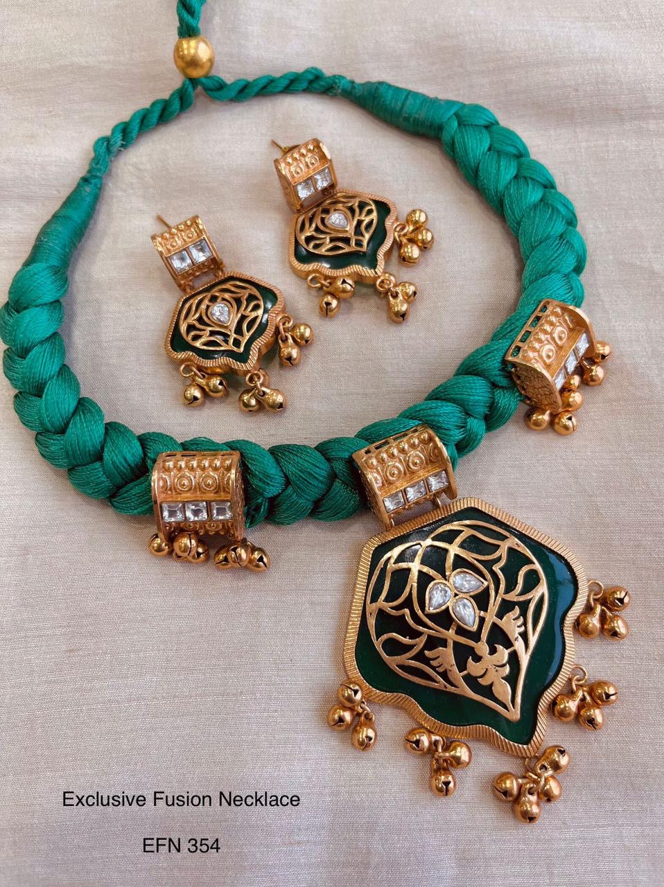 Handcrafted Neo Traditional Jadau Necklace