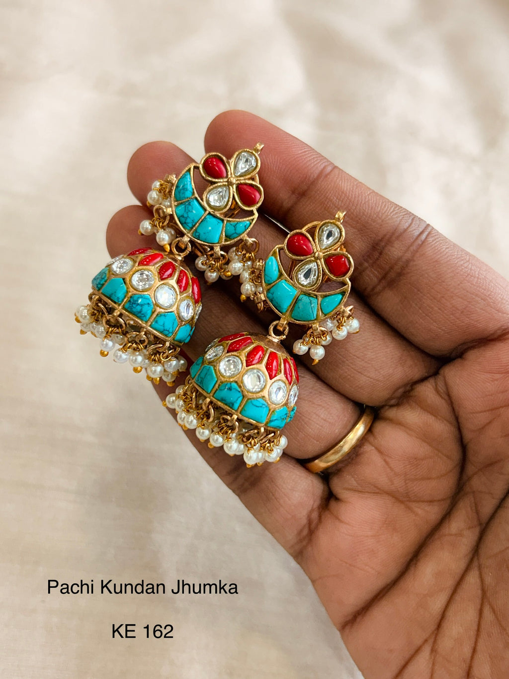 Heritage Pachi Kundan Jhumka