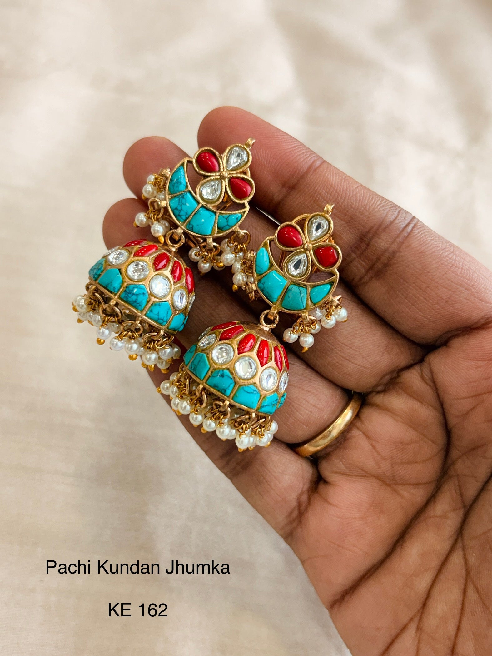 Heritage Pachi Kundan Jhumka