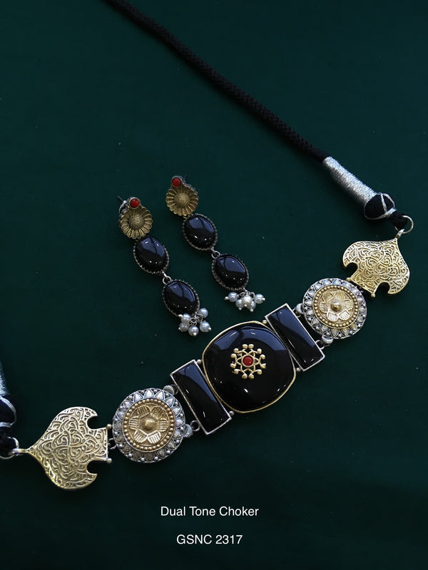 Antique Dual Tone Choker