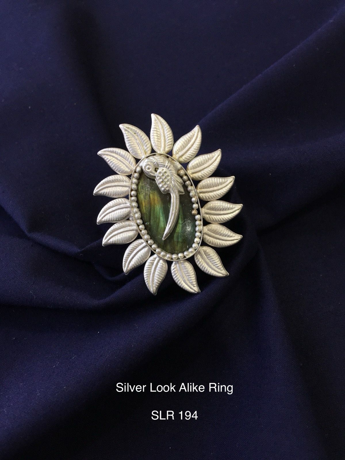 Silver Look Alike Adjustable Ring