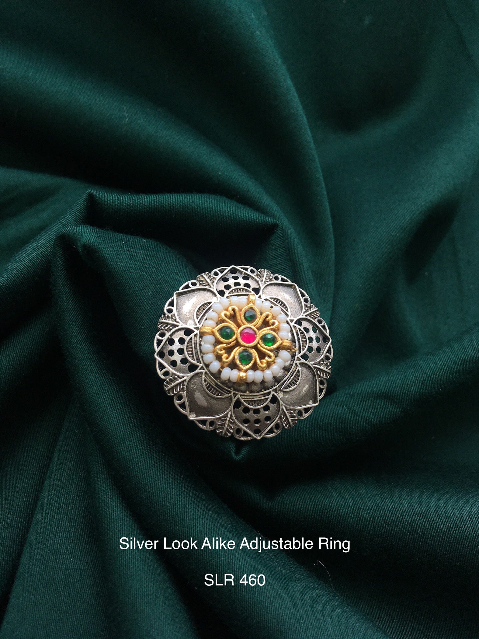 Handcrafted Jadau Fusion Ring