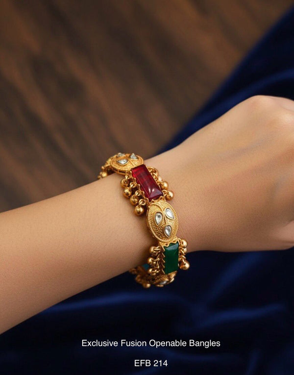 Handcrafted Neo Traditional Jadau Bangles