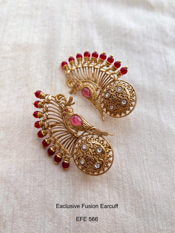 Handcrafted Neo Traditional Jadau Earcuff