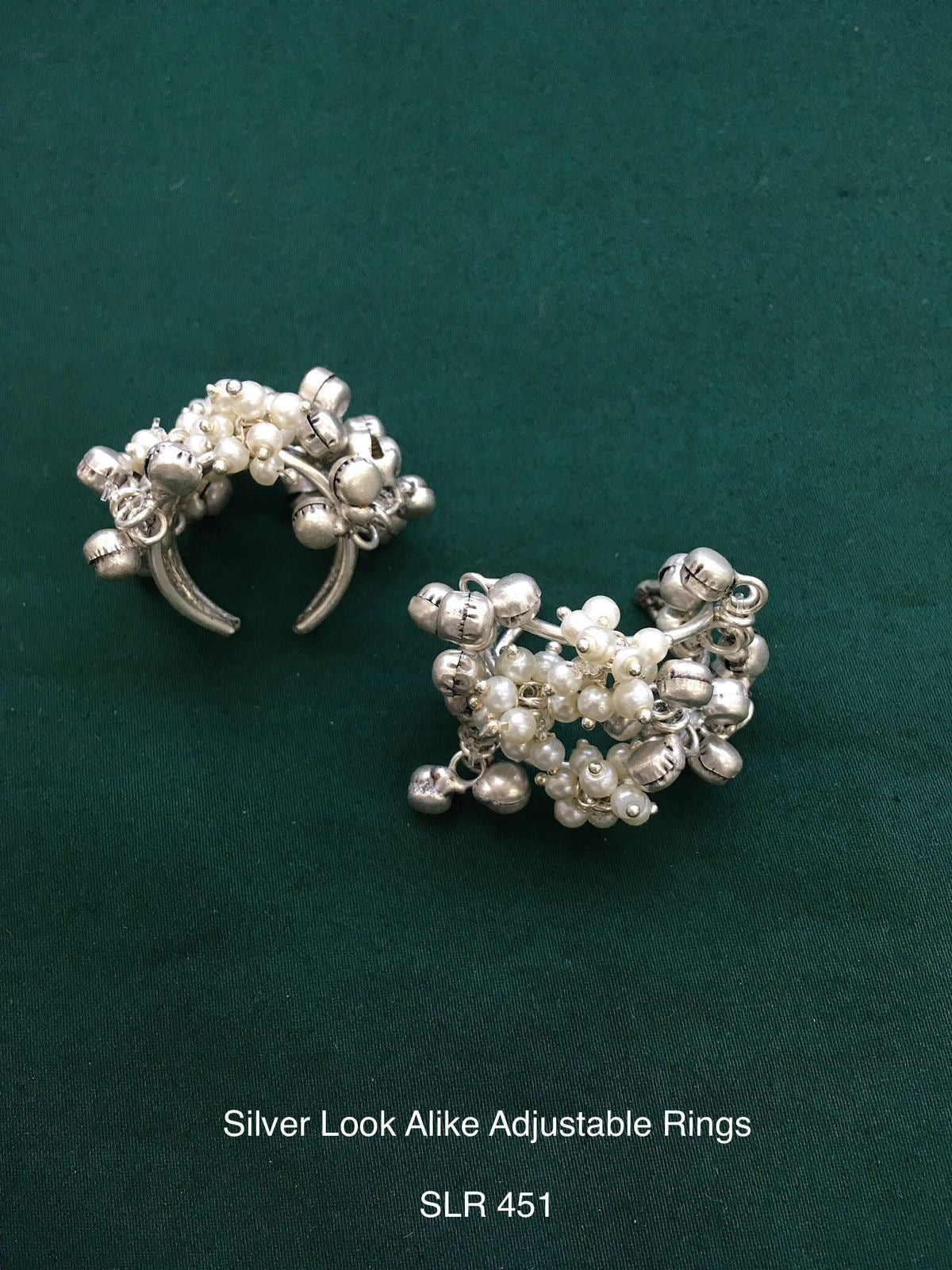 Silver Look Alike Adjustable Ring