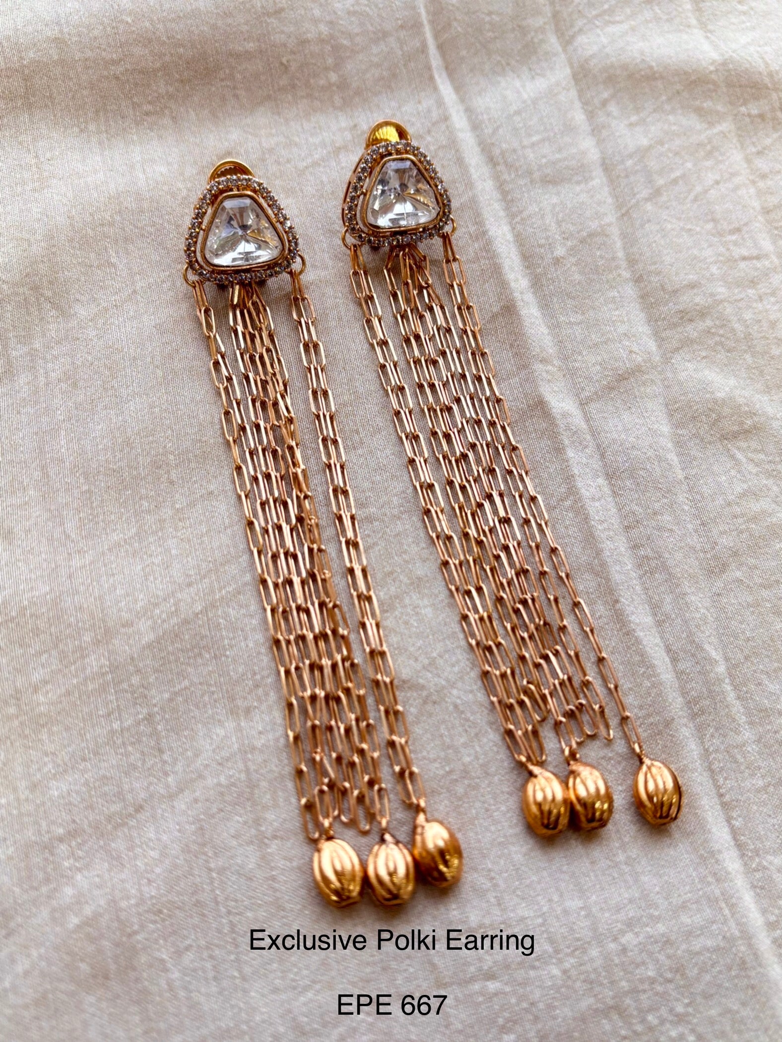 Demi fine  Polki Earring