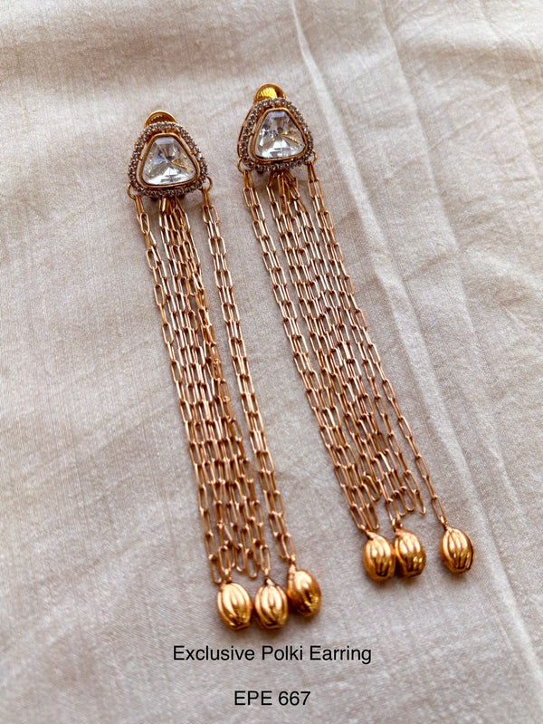 Demi fine  Polki Earring