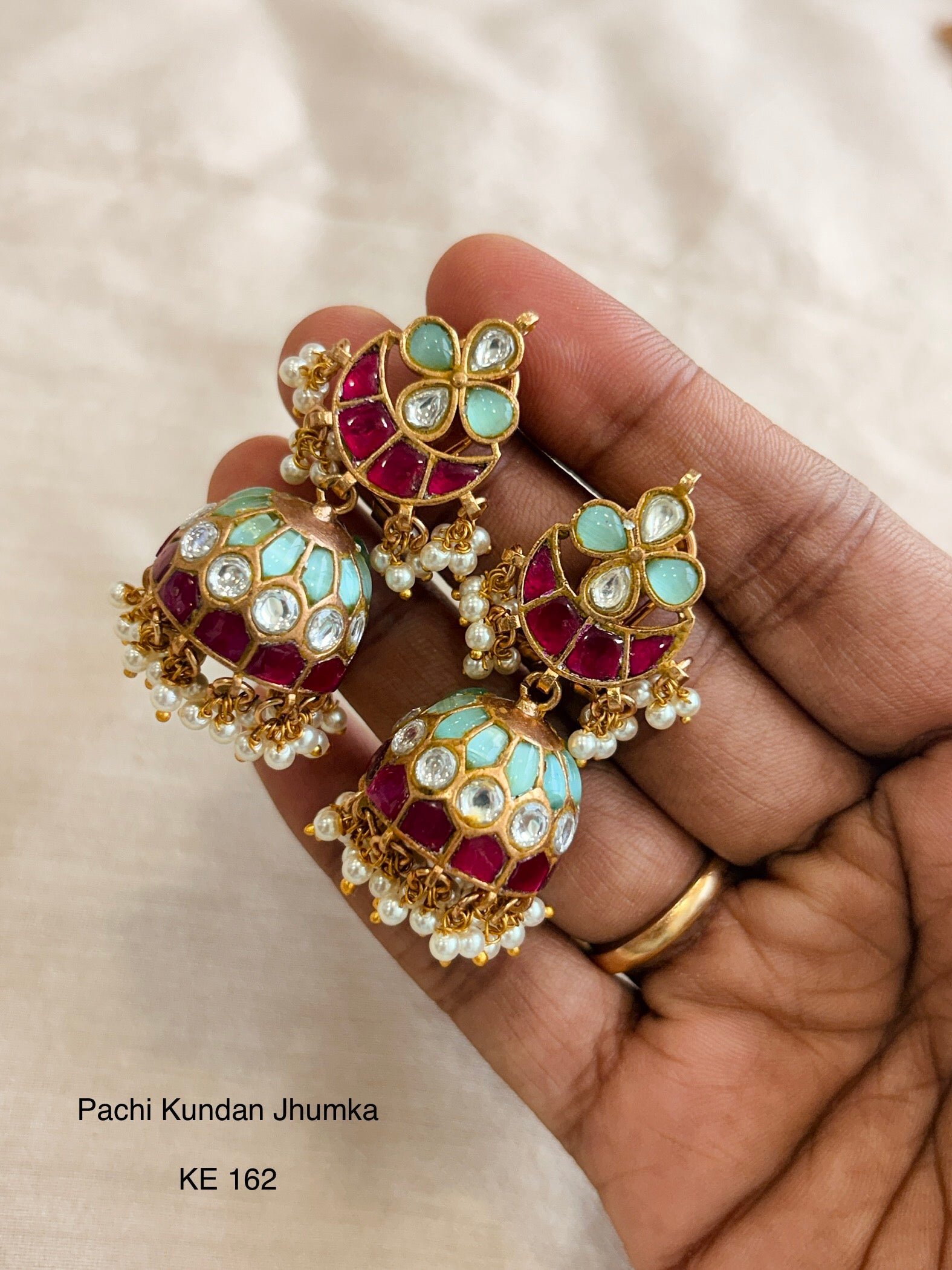Heritage Pachi Kundan Jhumka