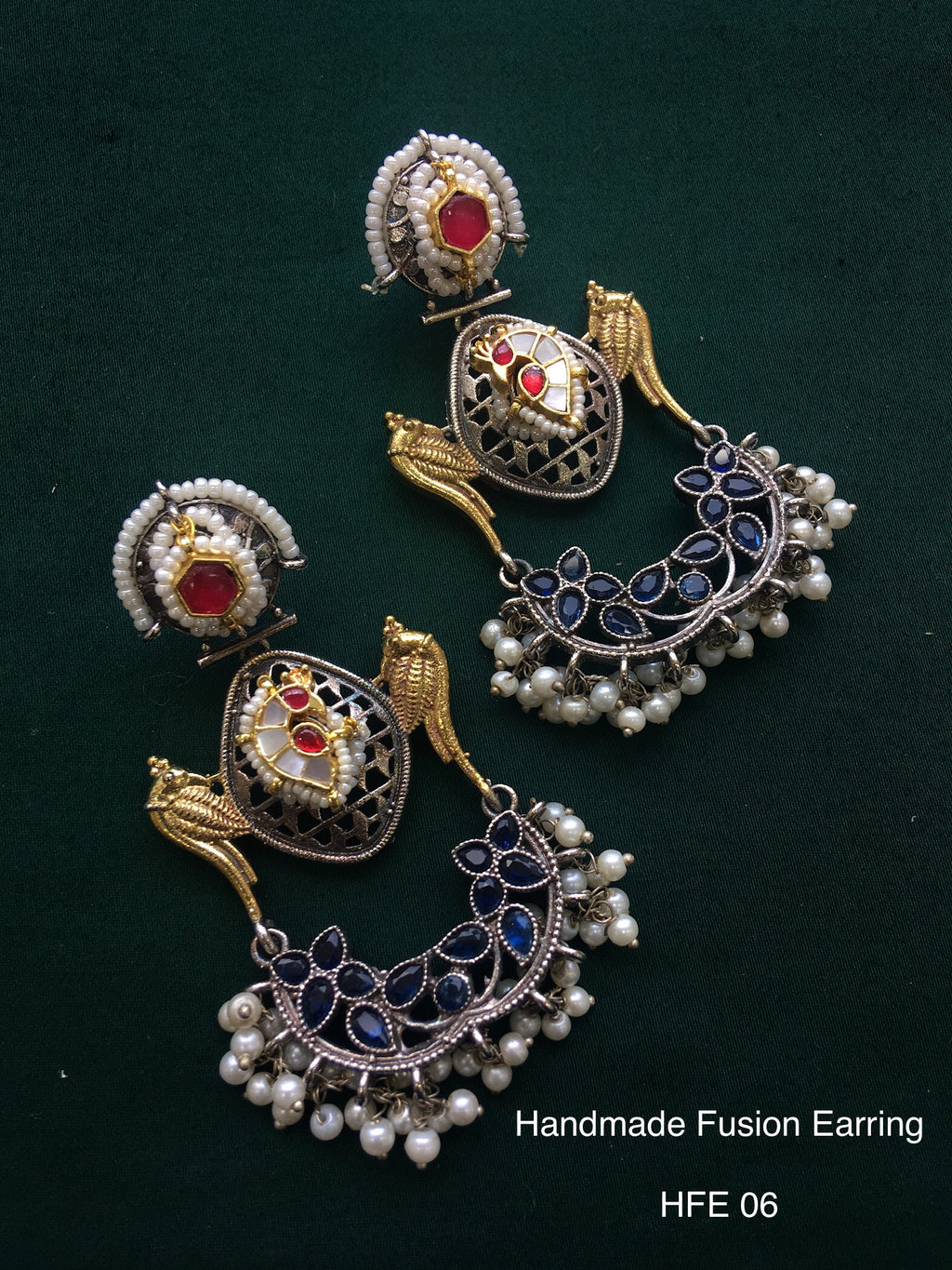 Handcrafted Jadau Fusion Earring