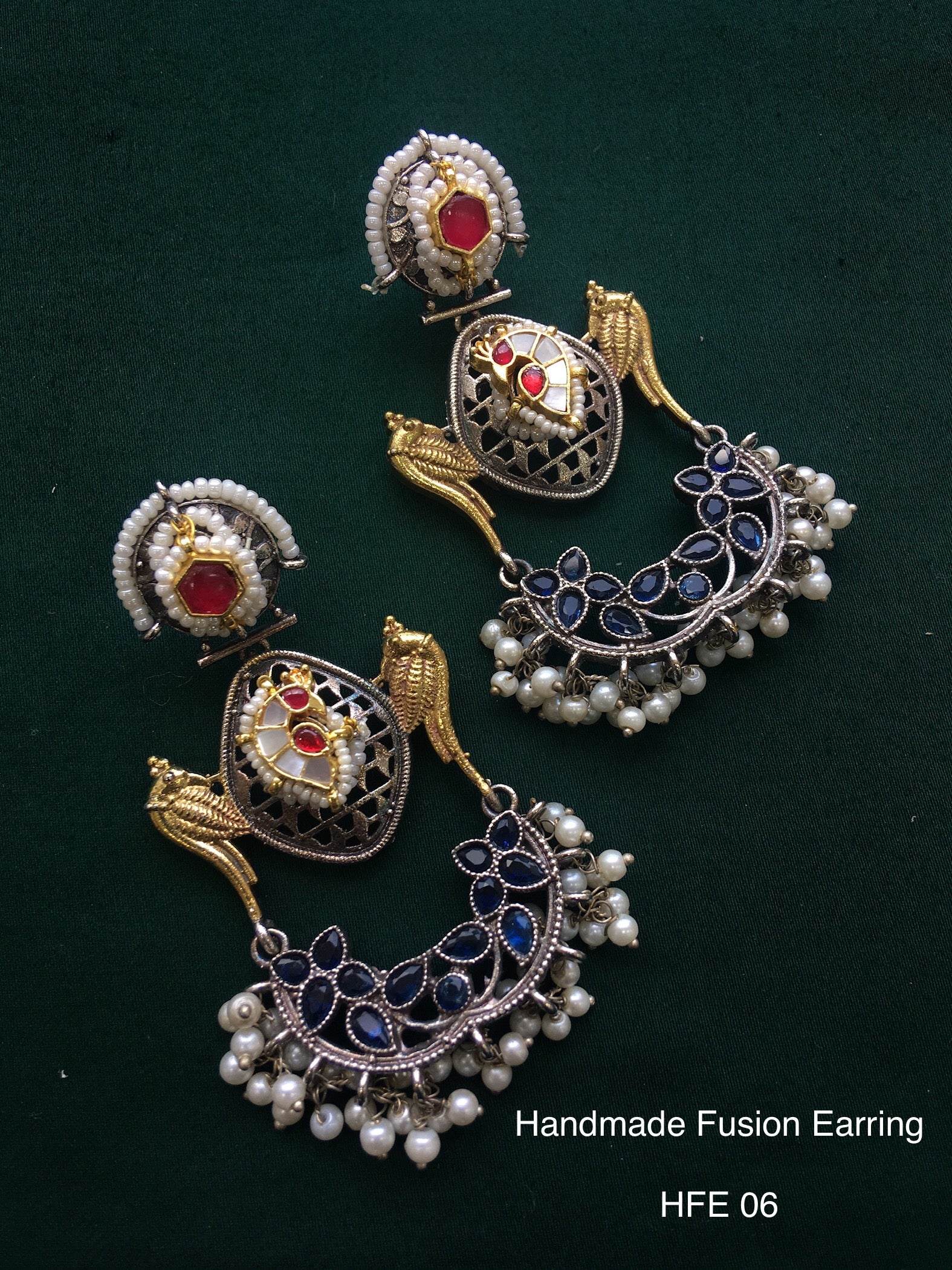 Handcrafted Jadau Fusion Earring