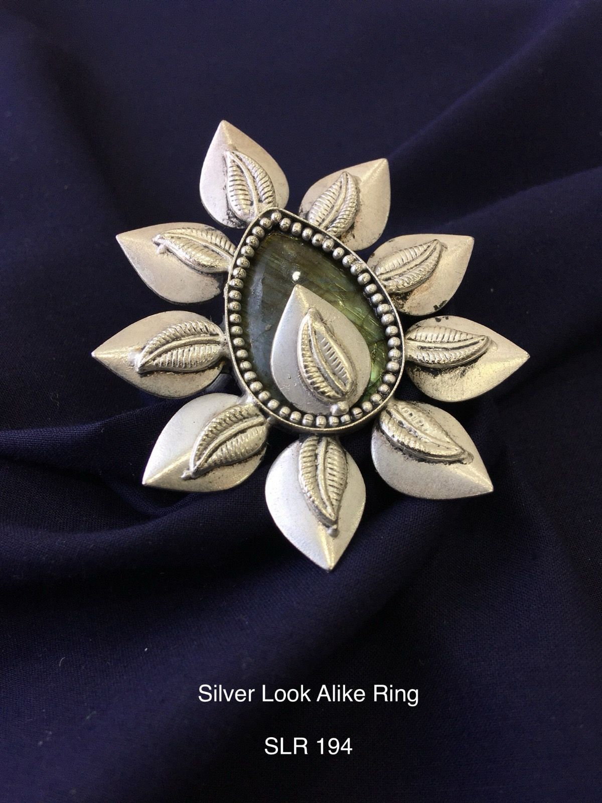 Silver Look Alike Adjustable Ring