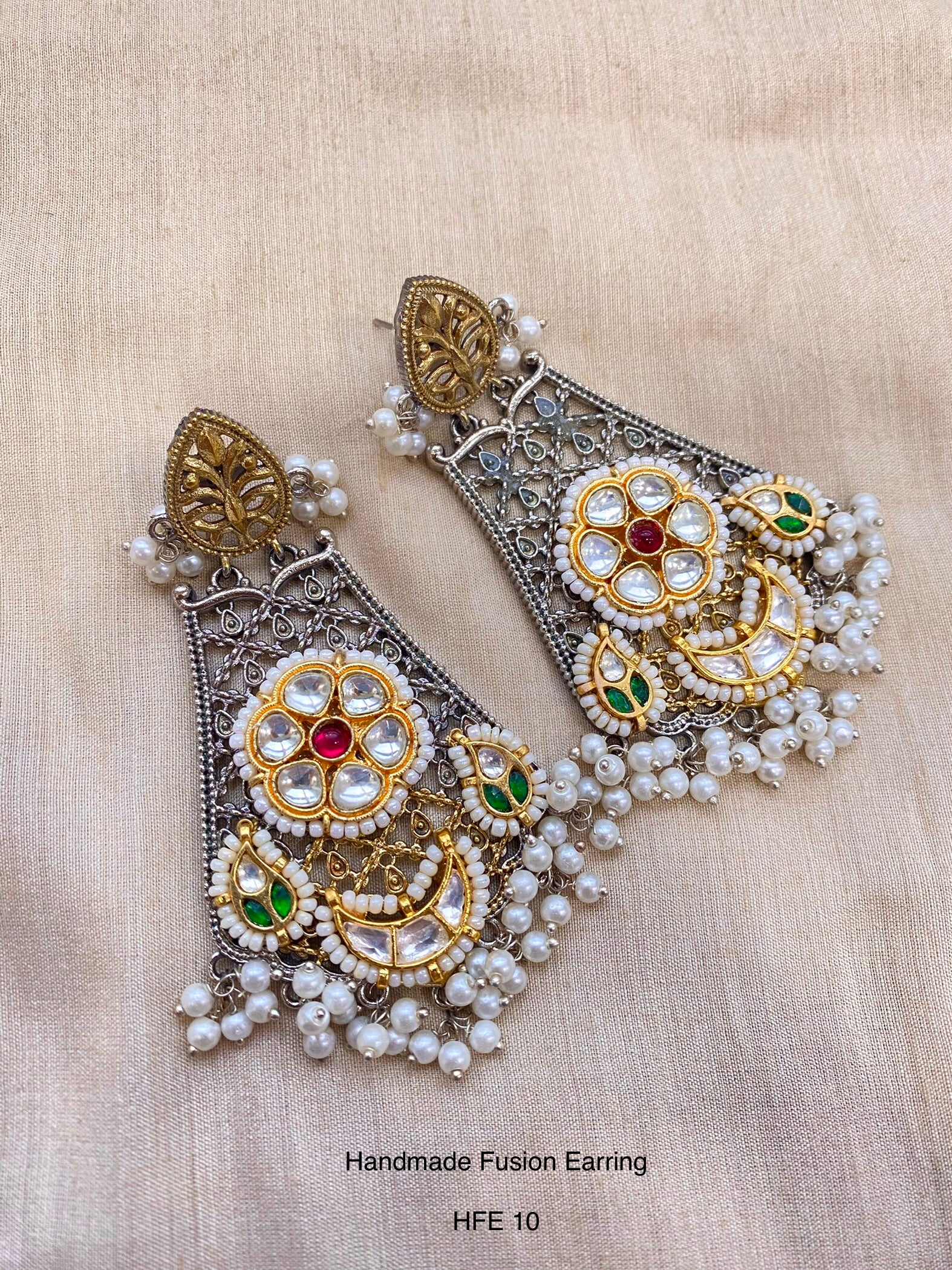 Handcrafted Jadau Fusion Earring