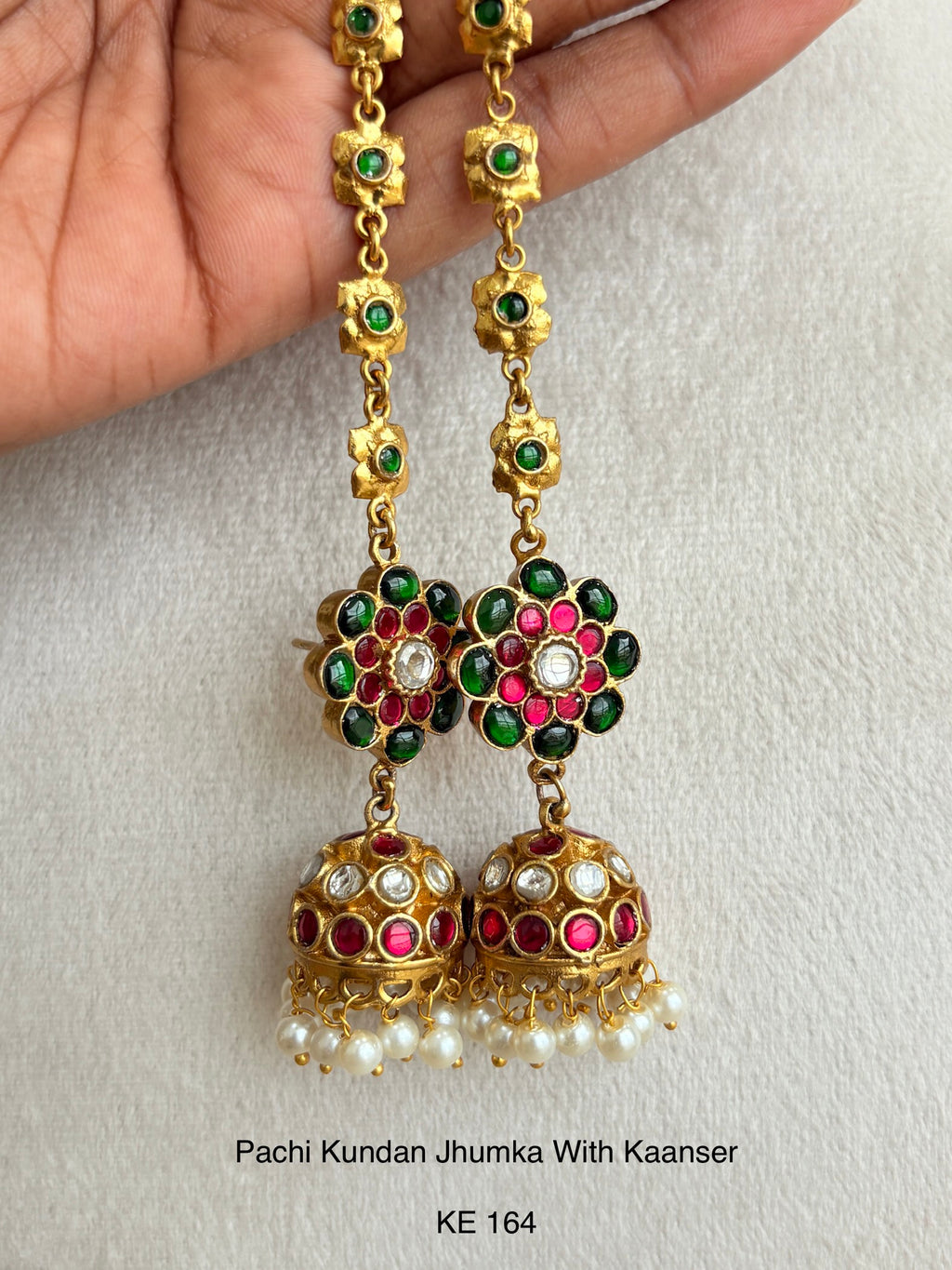 Indo Contemporary Jhumka with Kaanser