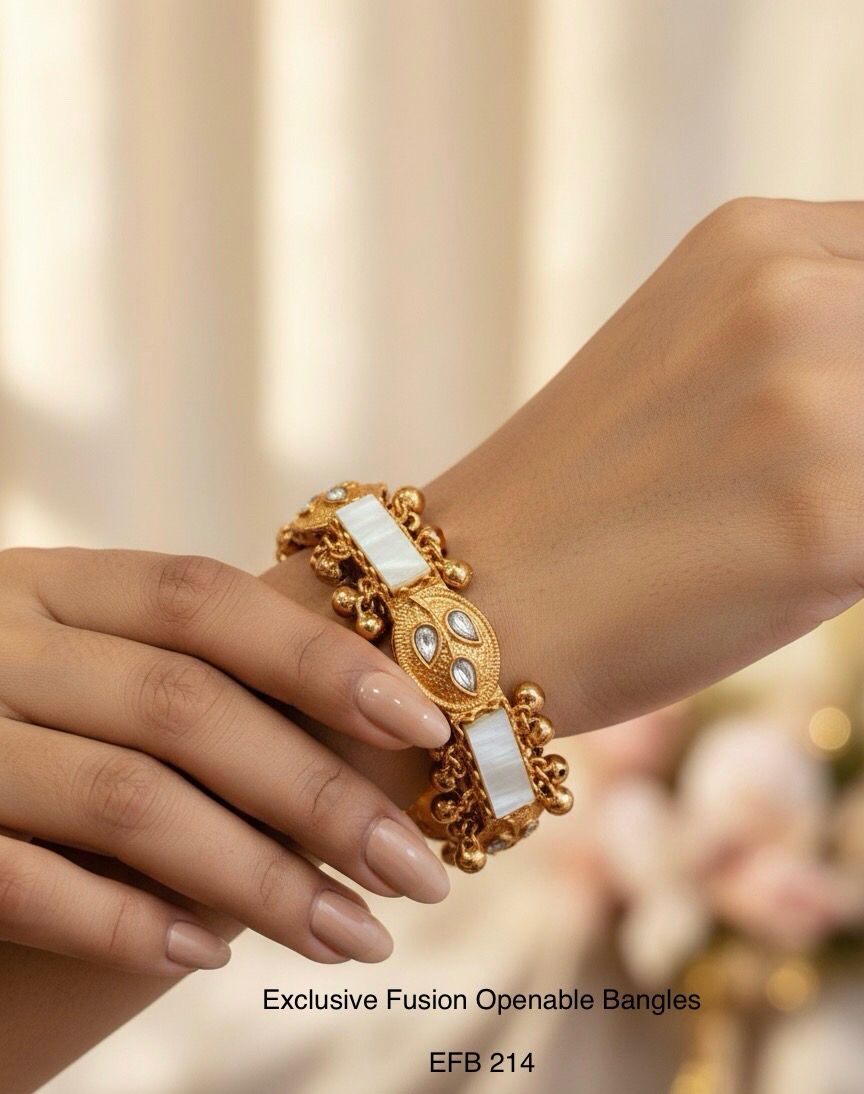 Handcrafted Neo Traditional Jadau Bangles