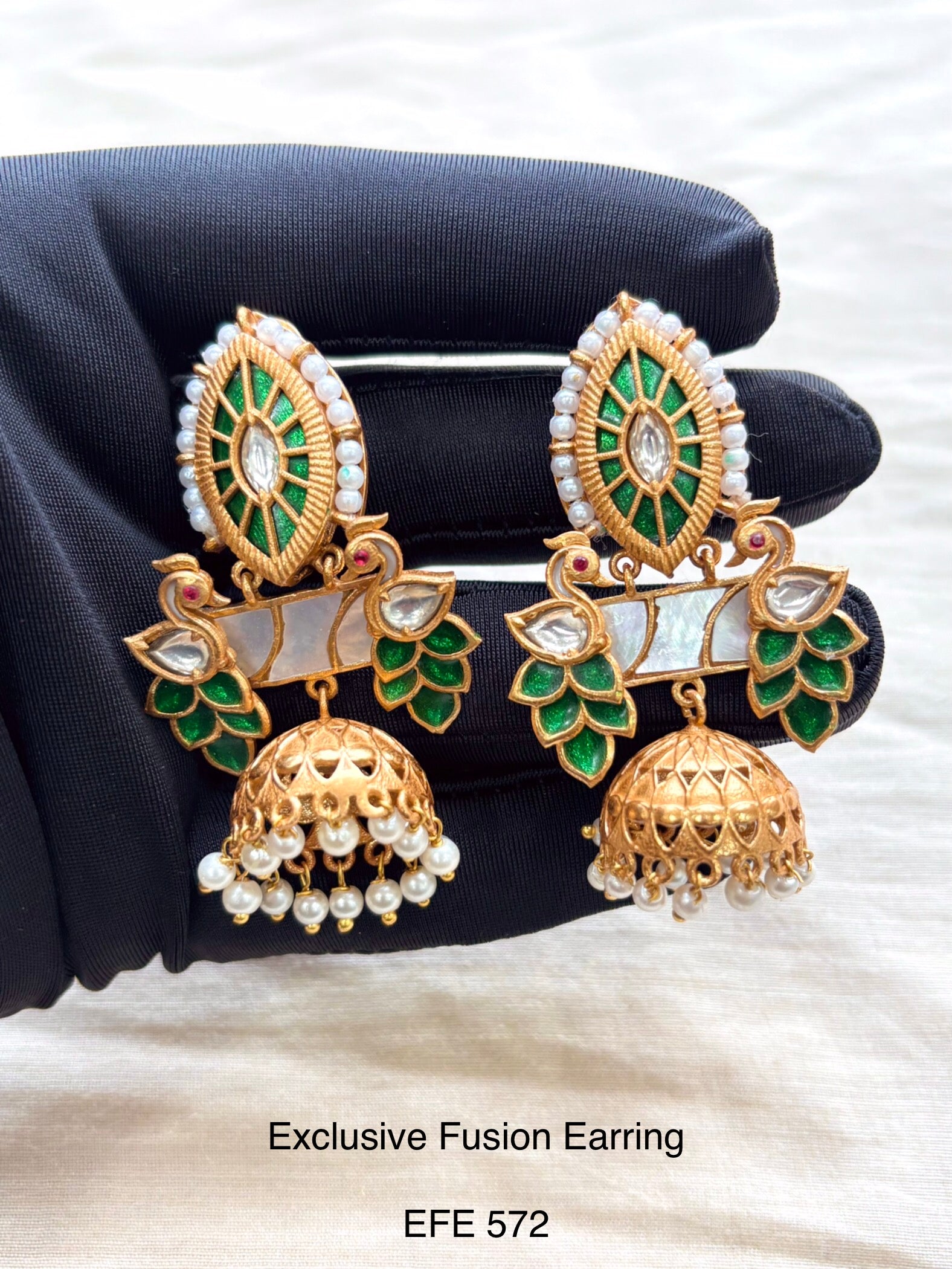 Handcrafted Neo Traditional Jadau Jhumka