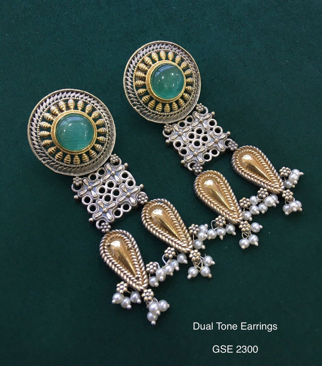 Dual Tone Earrings