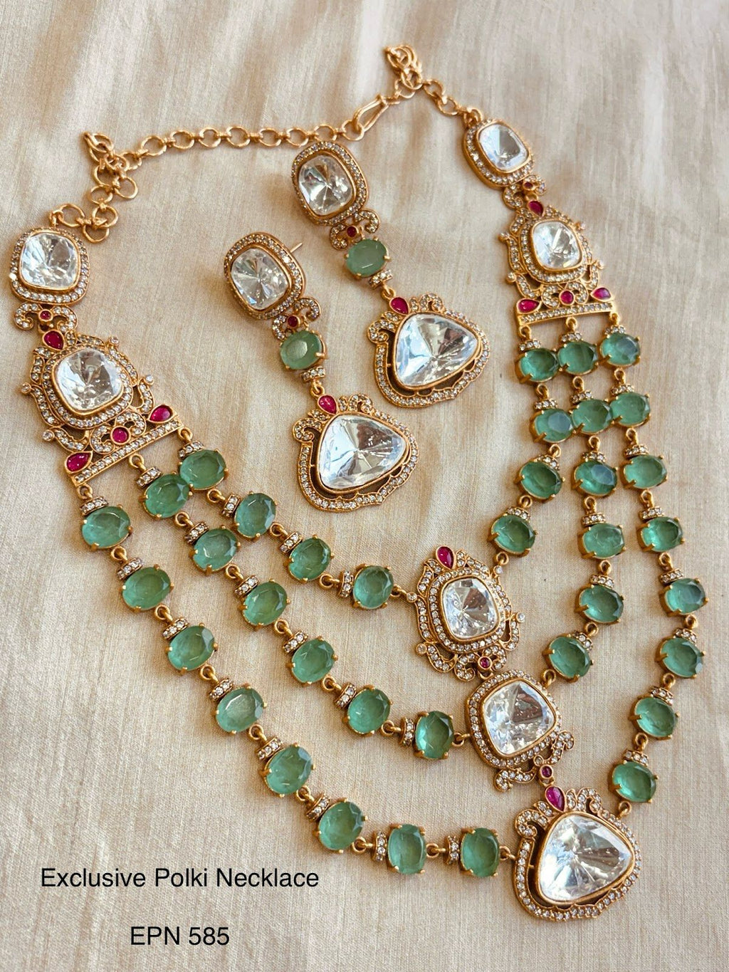 Demi Fine Polki Three Layer Necklace