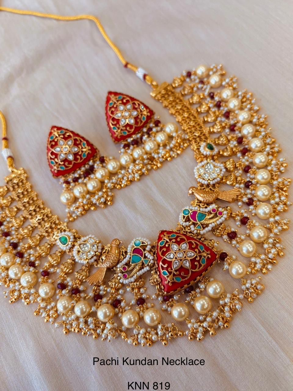 Handcrafted Jadau Patta Necklace