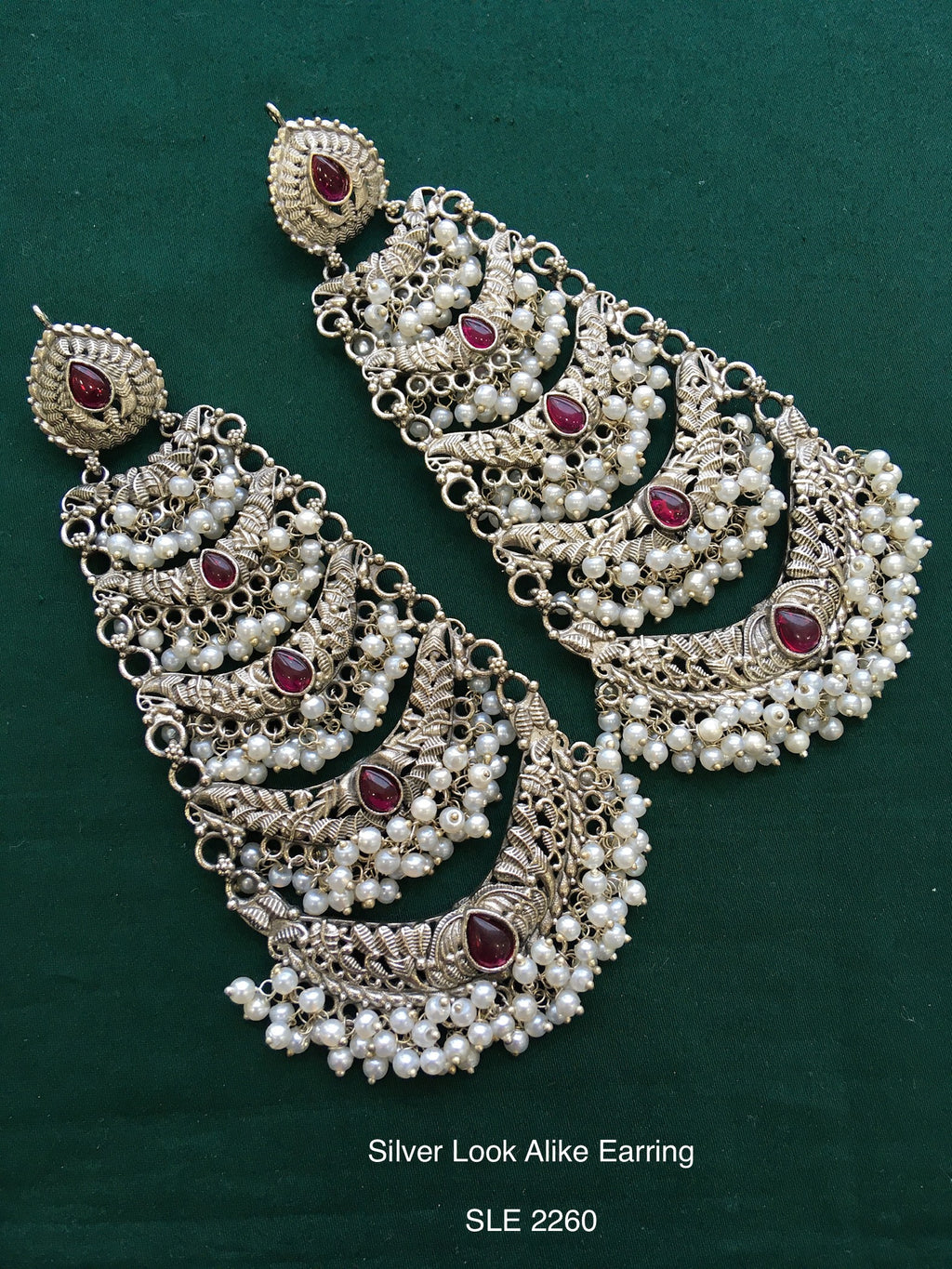 Antique Dual Tone Long Earring