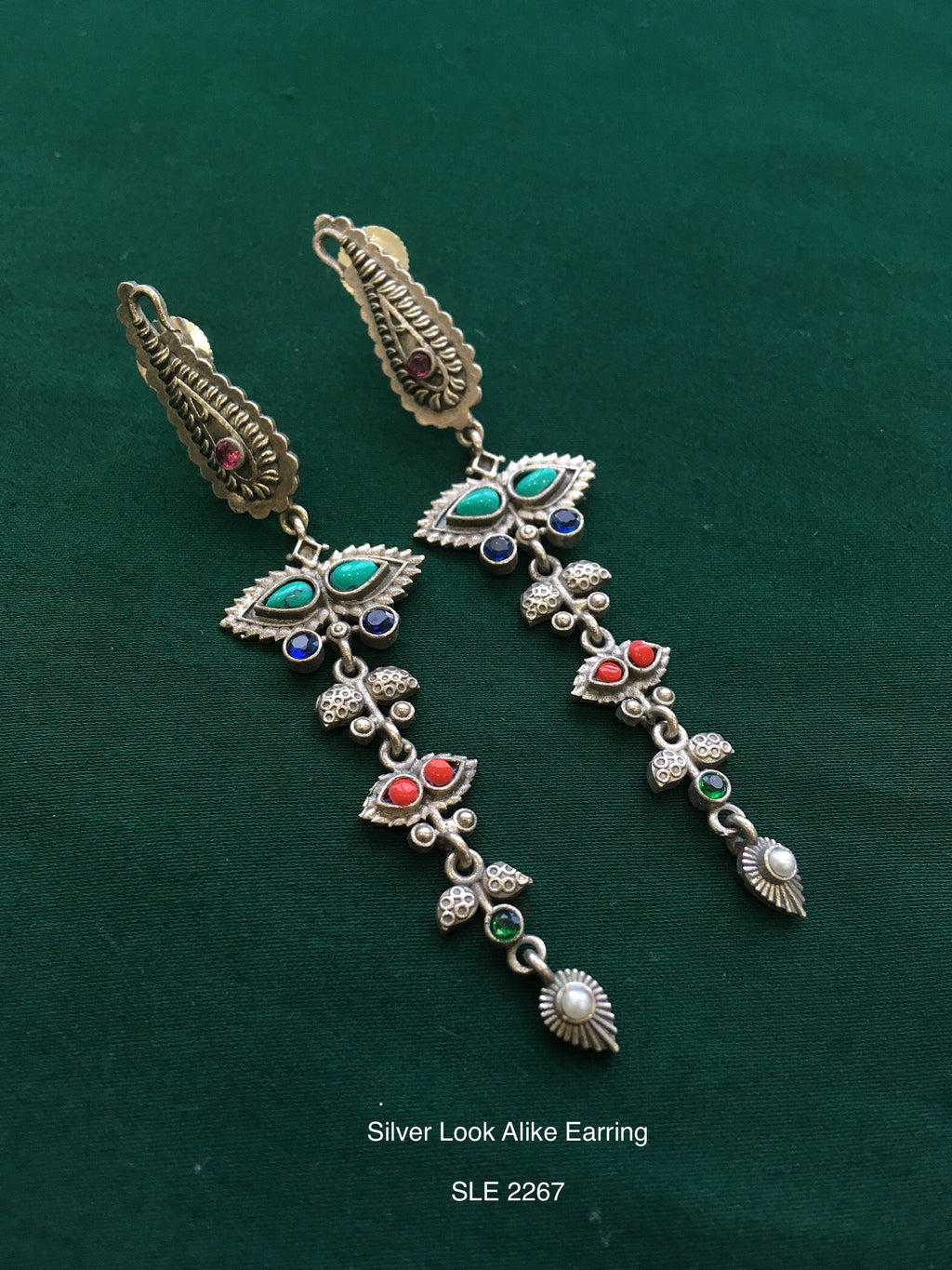 Antique Silver Tone Earring