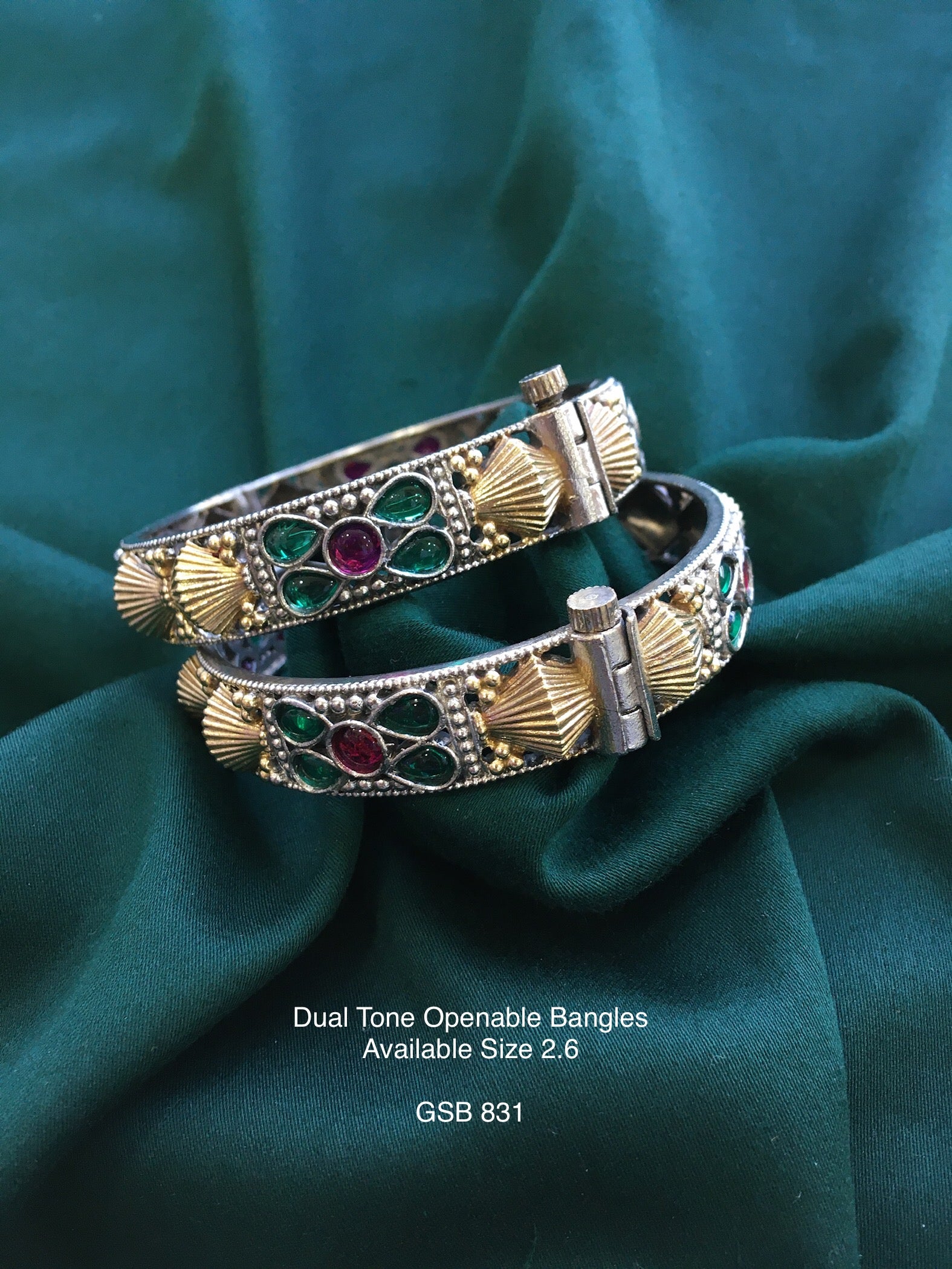Antique Dual Tone Bangles