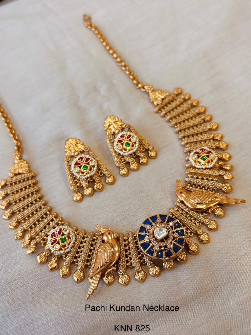 Handcrafted Jadau Patta Necklace